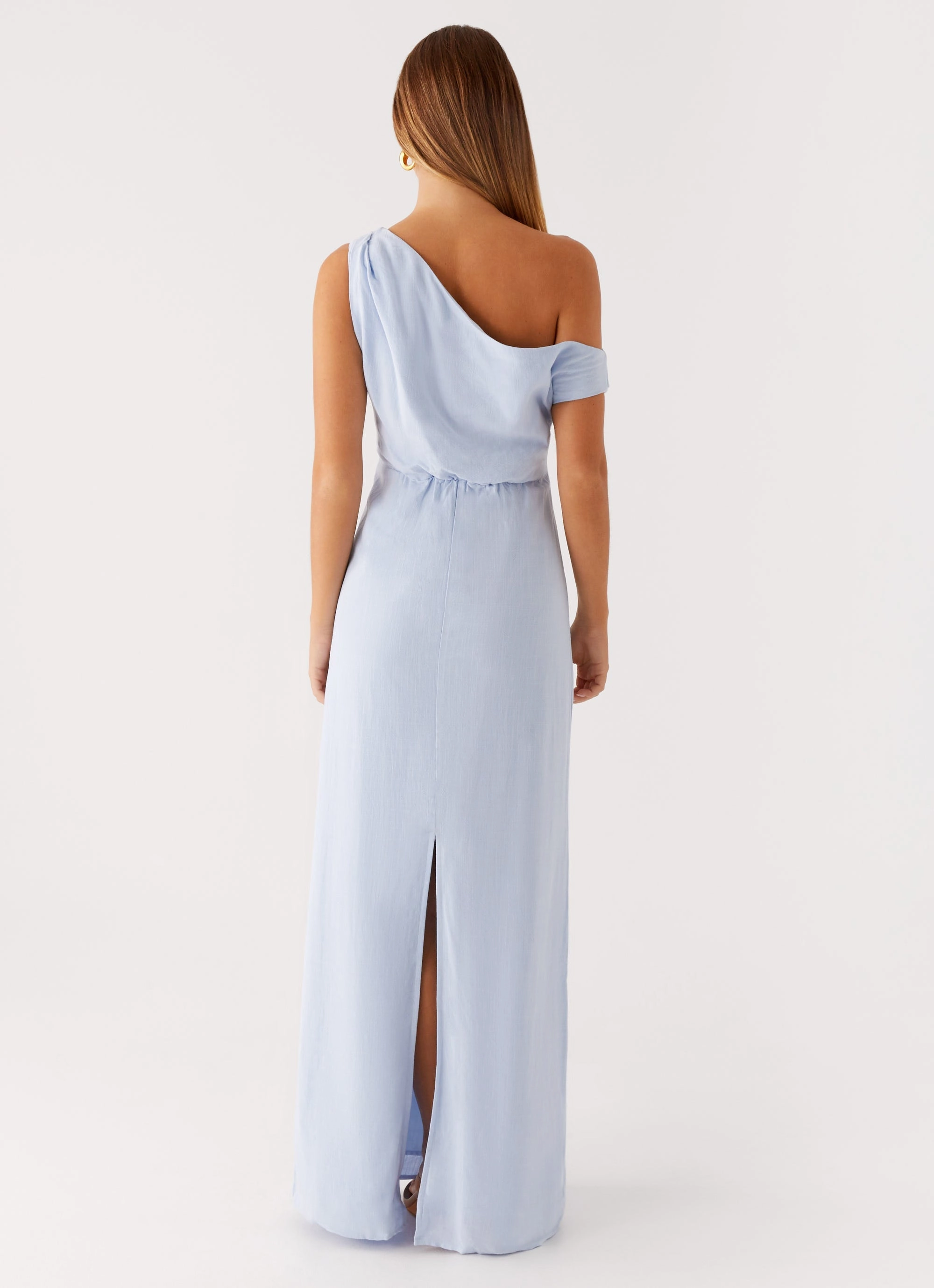 Lady Love Linen Maxi Dress - Blue Autumn Ready