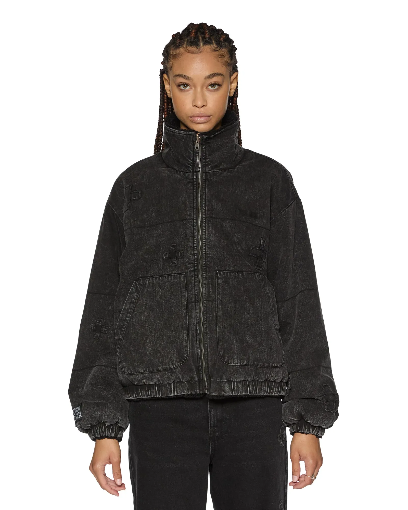 REVERSIBLE PUFFER JACKET NOIR KRAFTWERK/BLACK High-Performance Wear Indoor Use