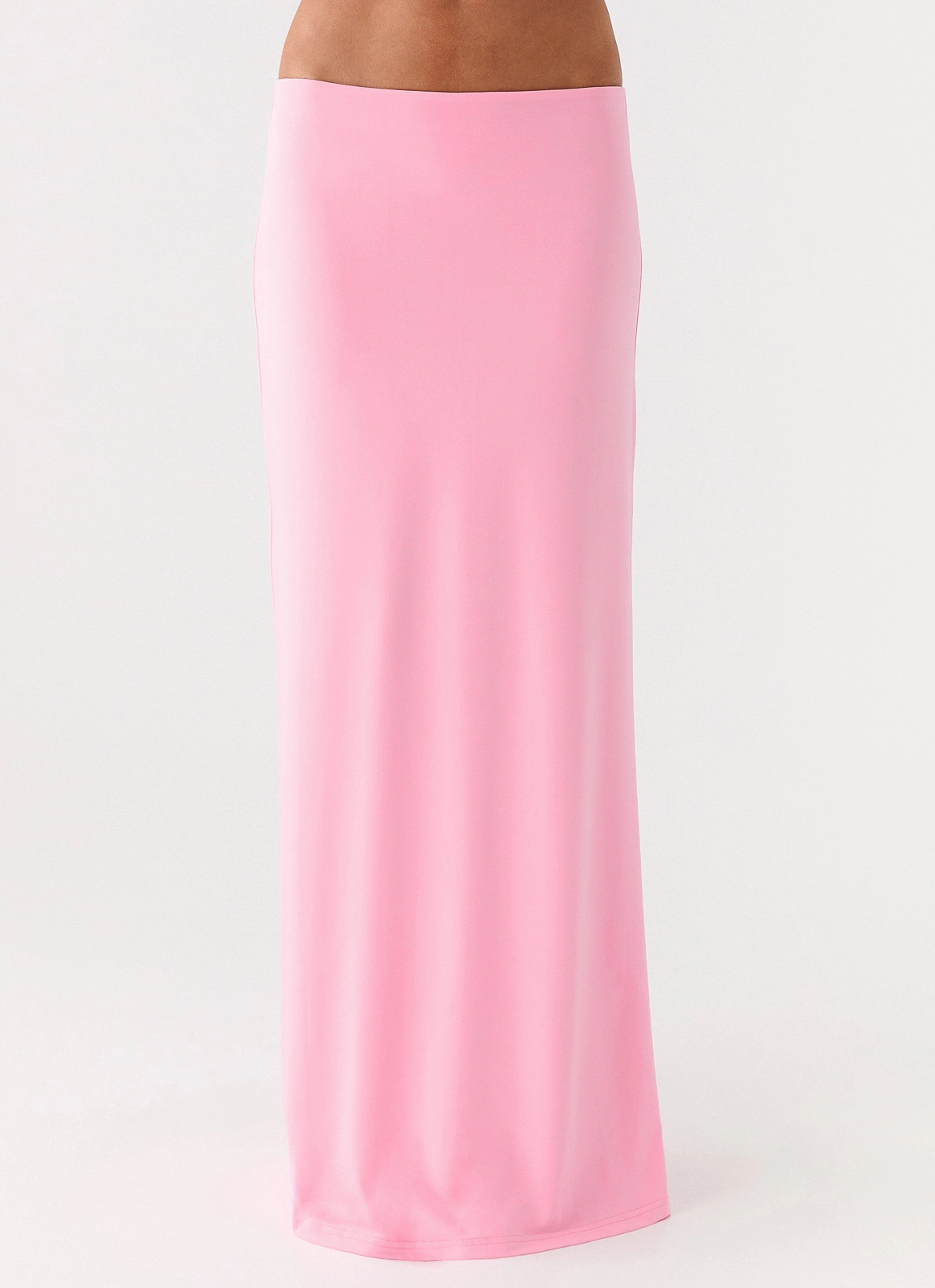 Ashi Maxi Skirt - Pink Simple Fit Fresh Detail