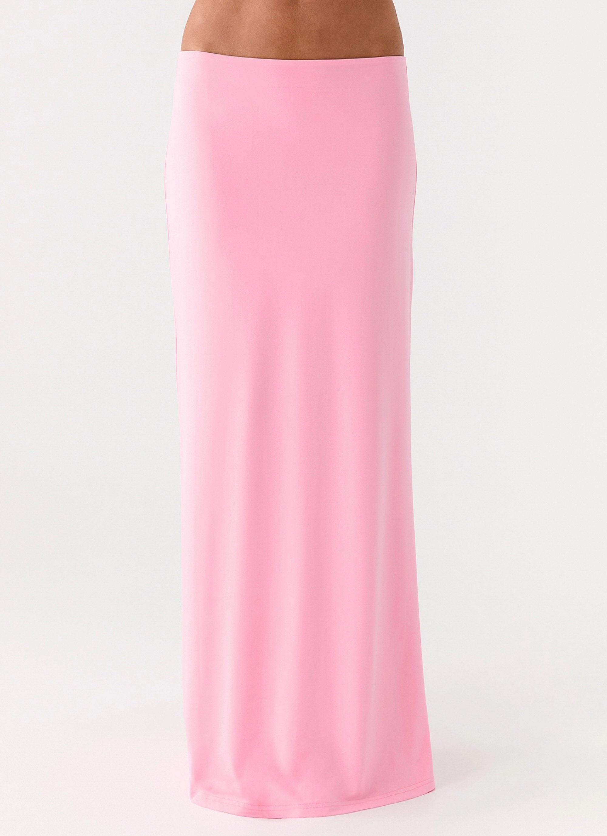 Ashi Maxi Skirt - Pink Convertible Length Comfort Fit