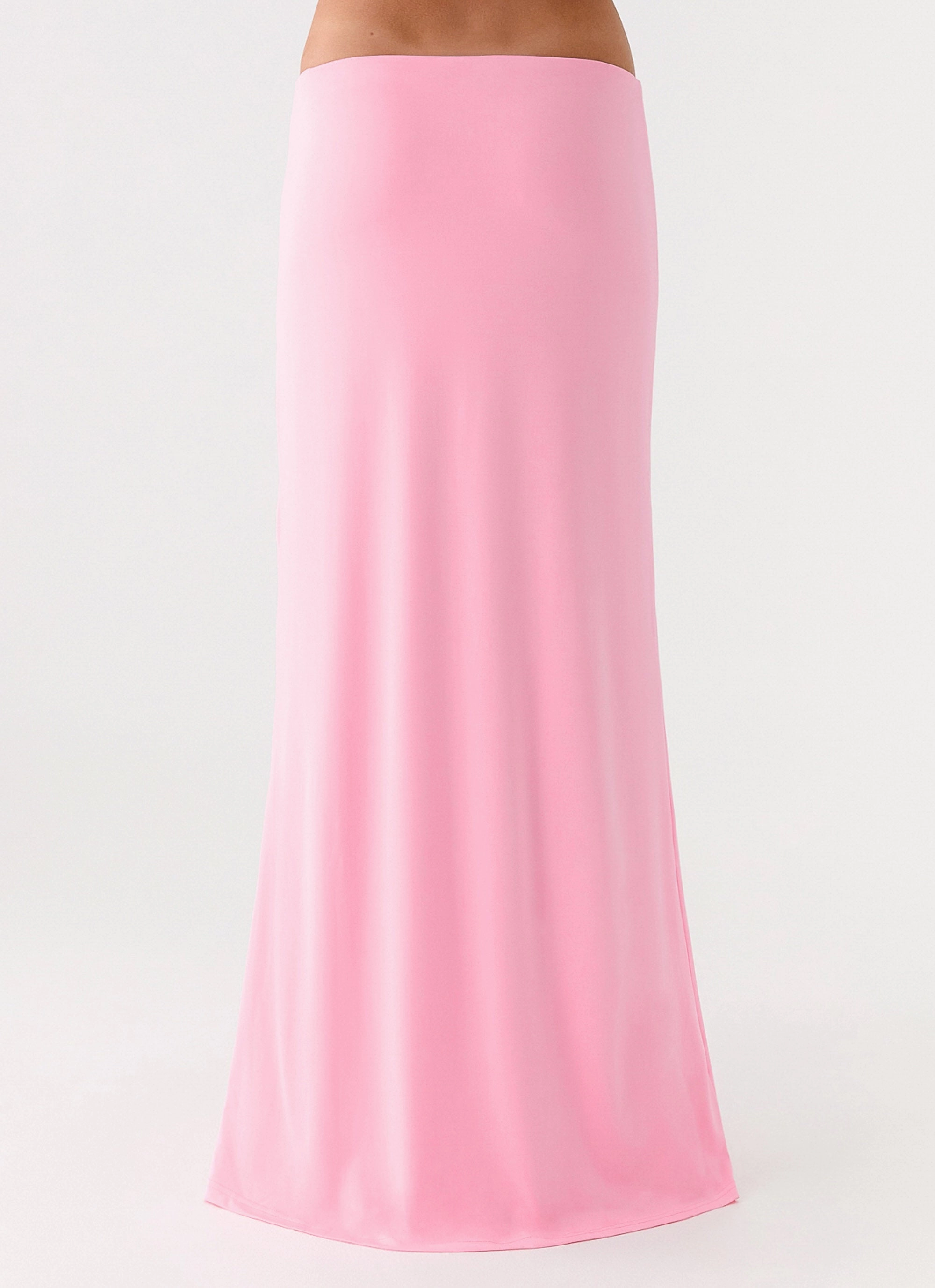 Ashi Maxi Skirt - Pink Flattering Look Layered Comfort