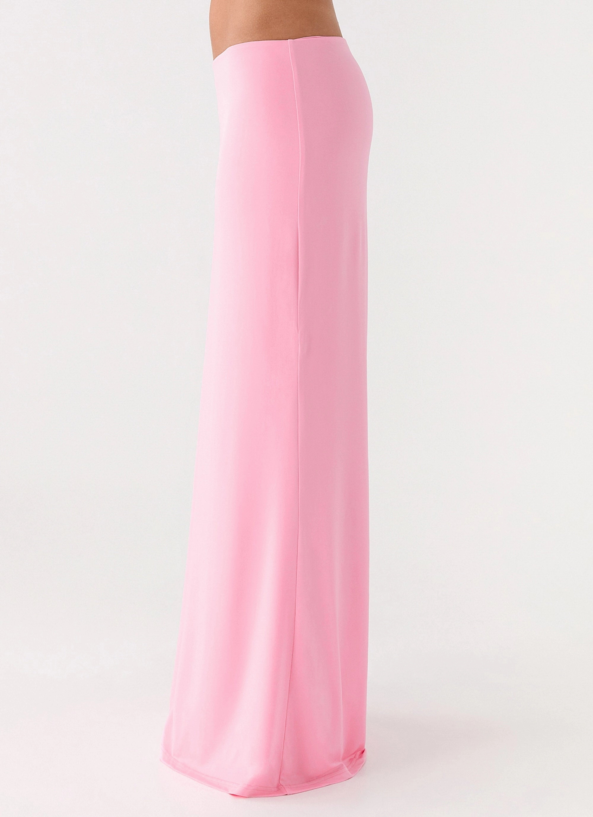 Flexible Fabric Ashi Maxi Skirt - Pink