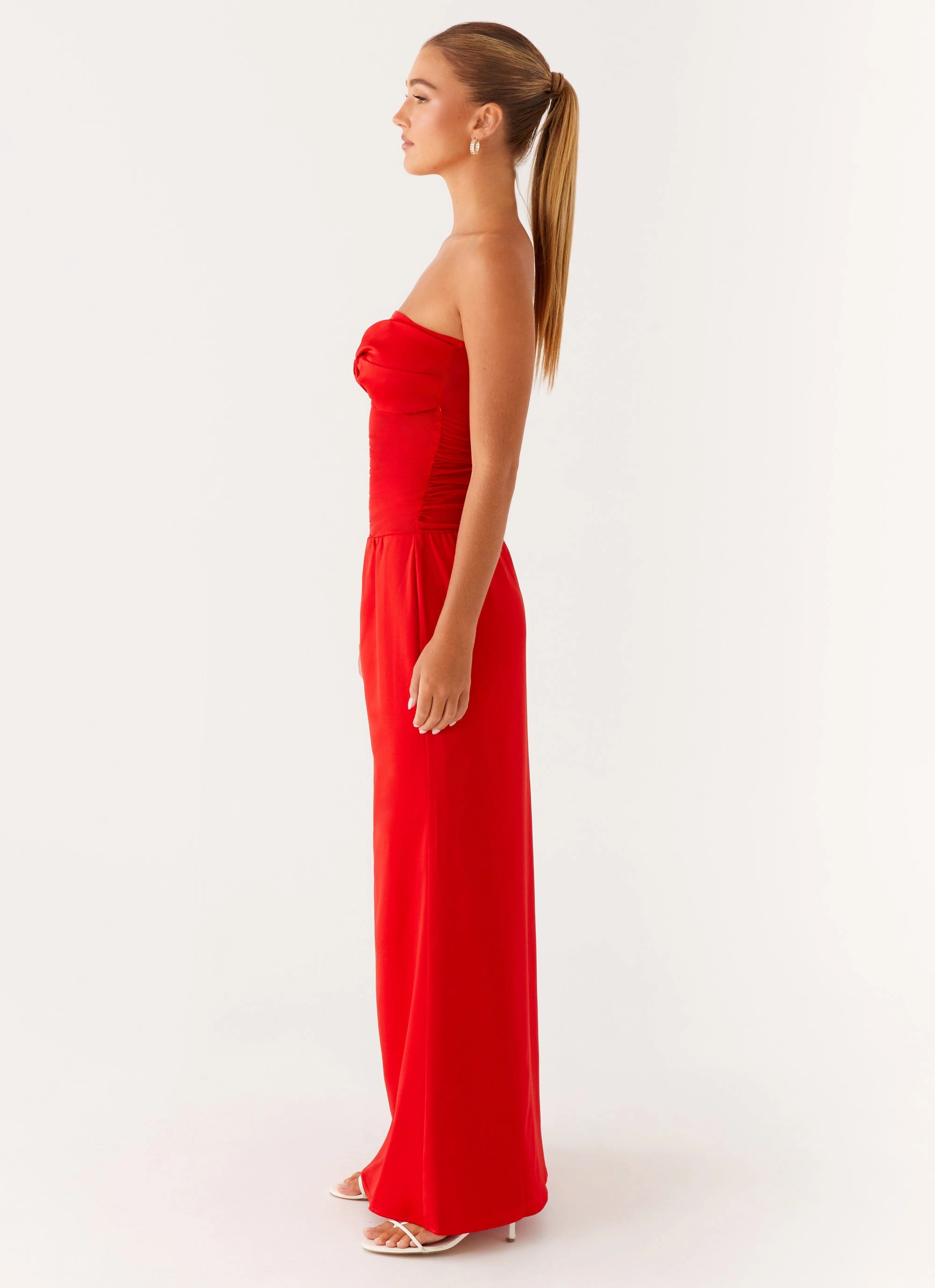 Rewind Maxi Dress - Tangerine Tall Fit Side Tie
