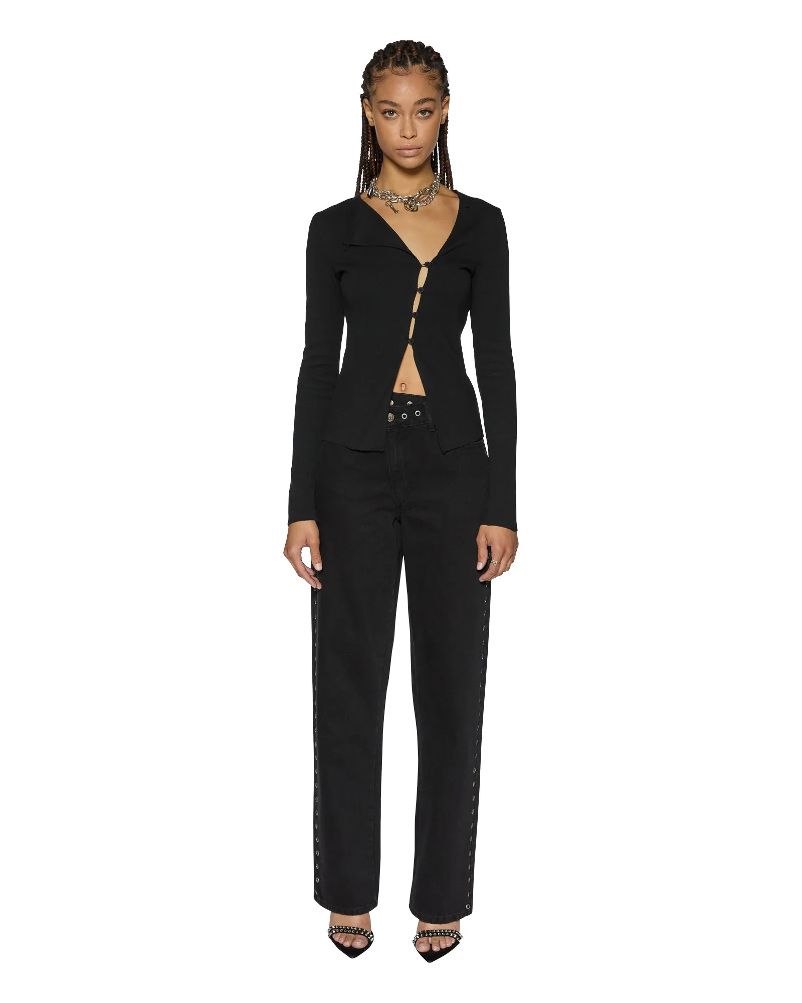 MoistureWicking Material Anti Static Weave Technology REWORK LS TOP BLACK TencelBlend