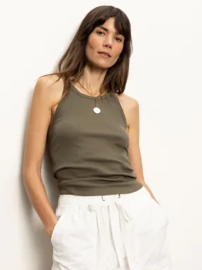 Loose Blouse Ribbed Racer Tank Kalamata