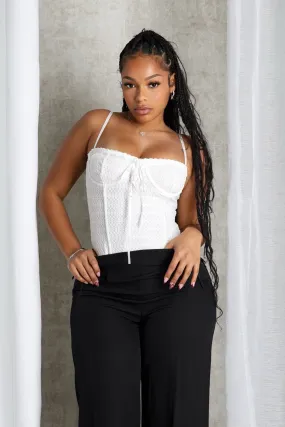 Ribbonelle Lace Bustier Top Lightweight Fabric