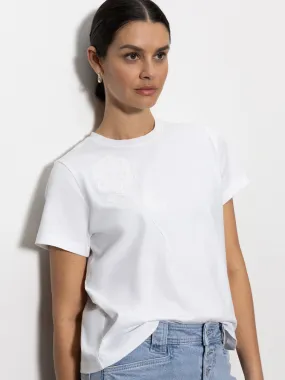 Rose Perfect Tee White Non Chafe Armholes