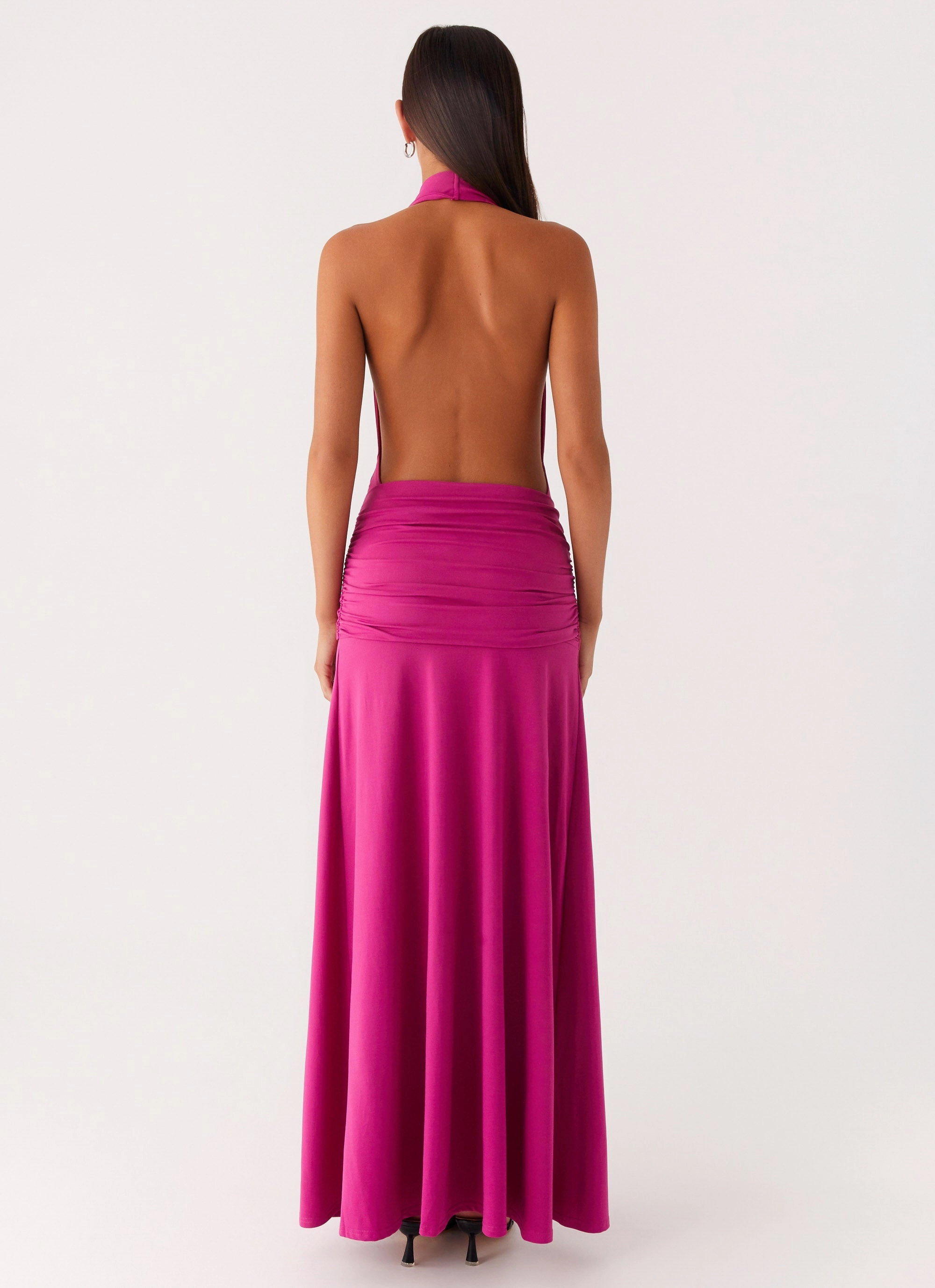 Rowan Ray Cowl Maxi Dress - Fuchsia Pure Vibes