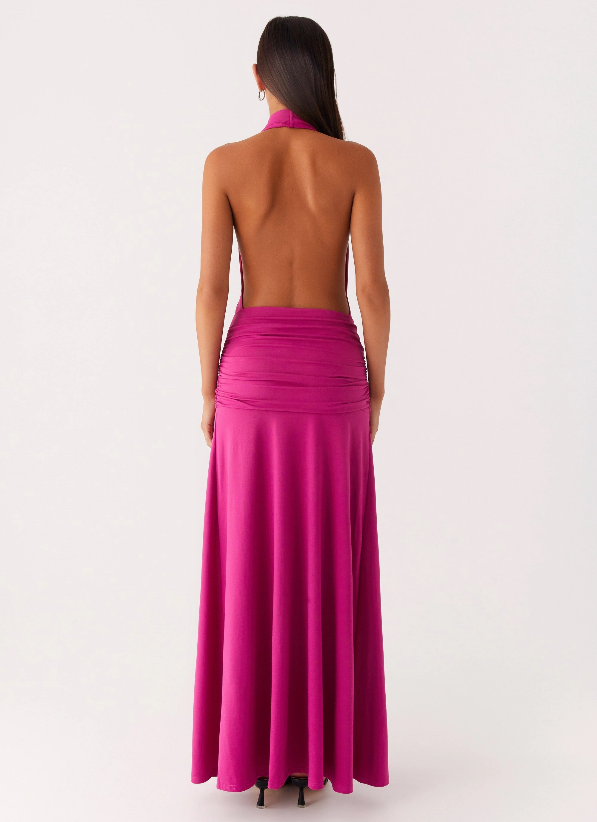 Rowan Ray Cowl Maxi Dress - Fuchsia Summer Friendly effortless grace