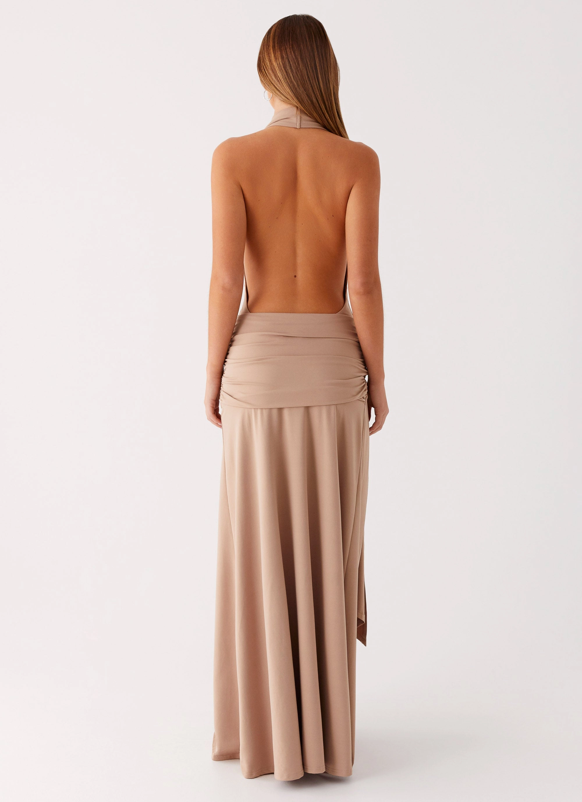 Rowan Ray Cowl Maxi Dress - Light Taupe Photo Light Day Ready