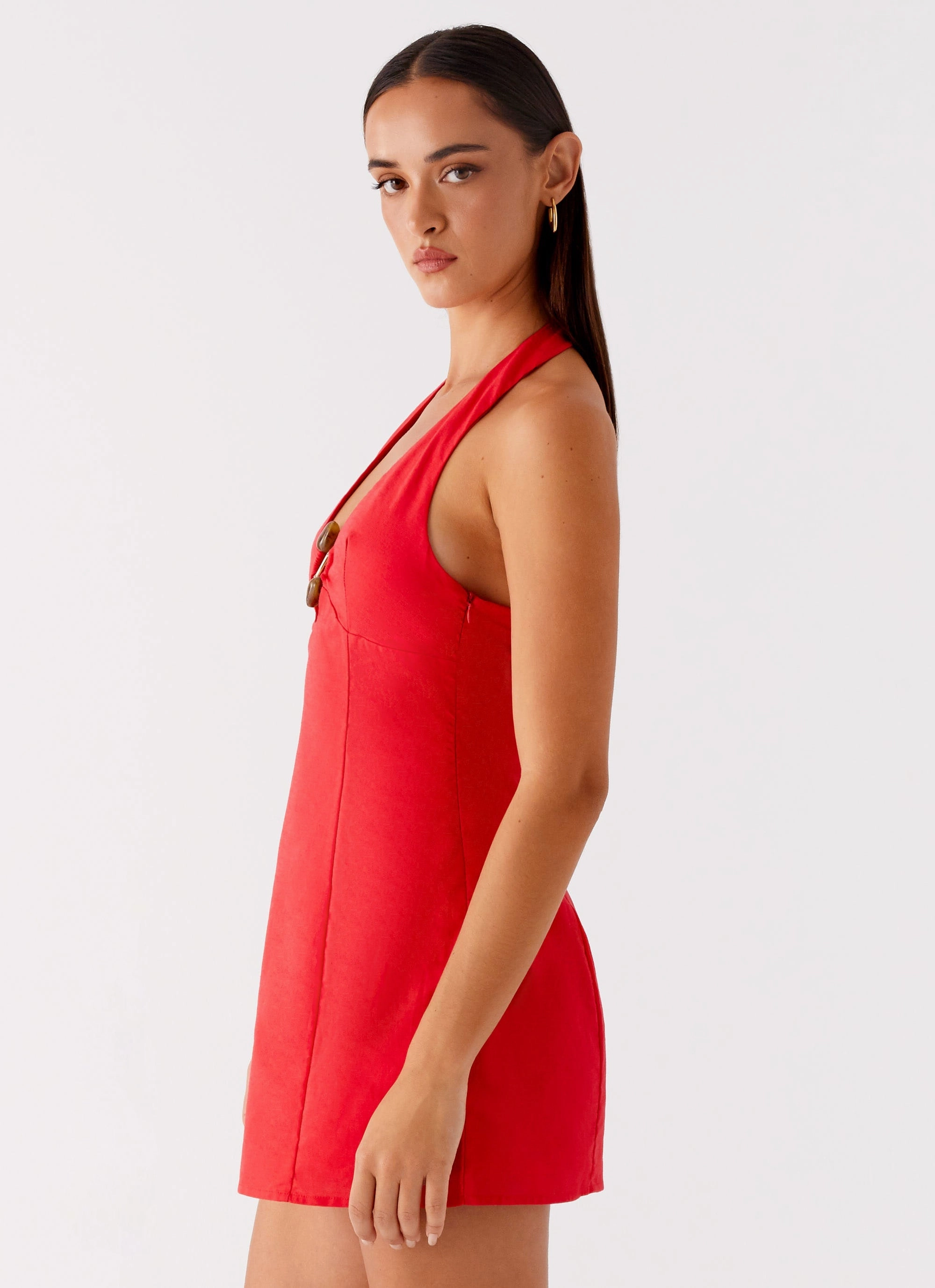 Gentle Vibe Roxe Mini Dress - Red