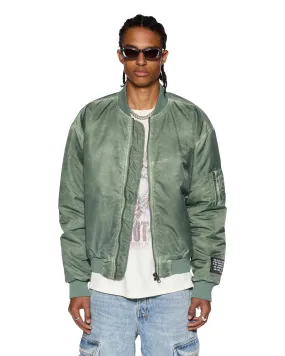 ROYALTY BOMBER KHAKI OVERDYE EcoCertified Curved Hem Design AntiPillingTreatment