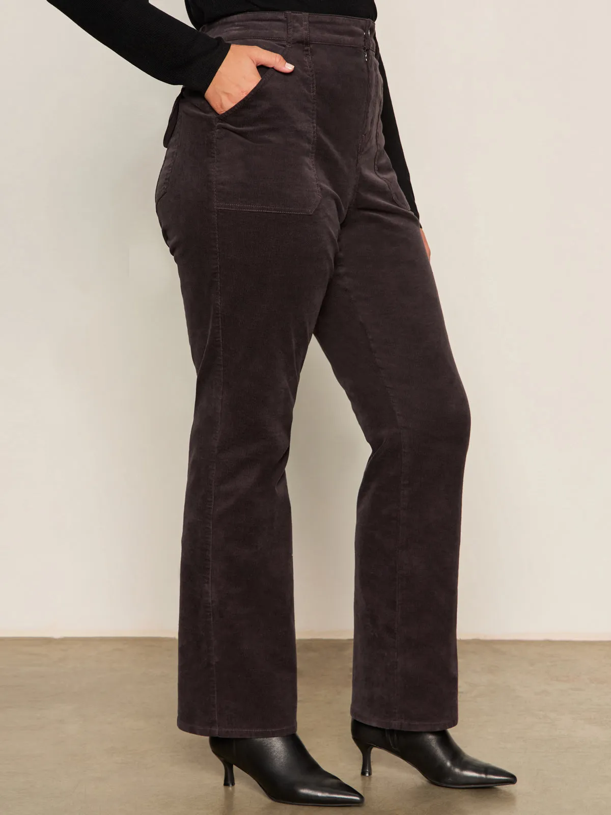 Corduroy Hayden Bootcut Pant Semi Sweet Extended Sizing Lightweight Weave Material