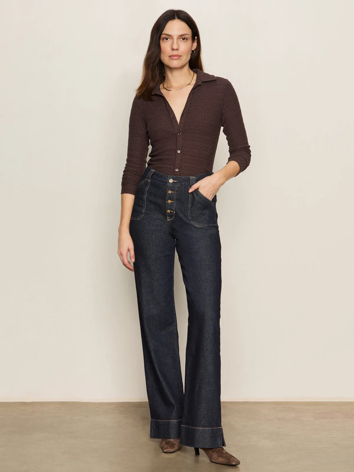 Textured Knit Dreamgirl Top Semi Sweet Quick-Dry Versatile Base Layer