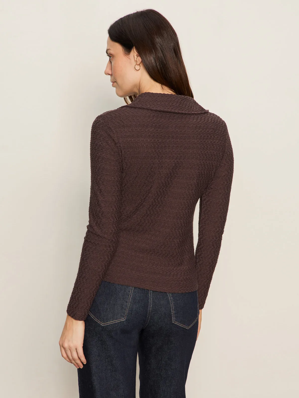 Textured Knit Dreamgirl Top Semi Sweet Non Chafing Edges