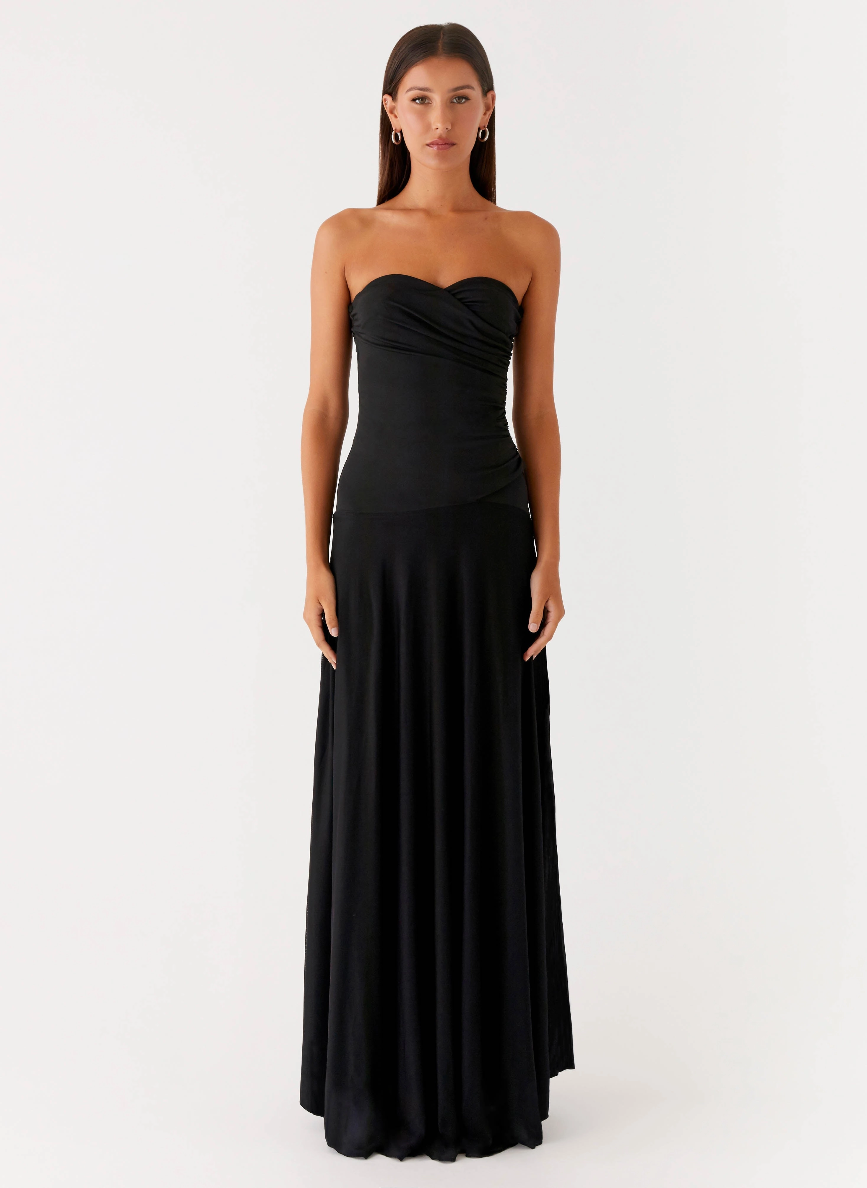 Ruben Maxi Dress - Black Sleek Tone Neutral Mood