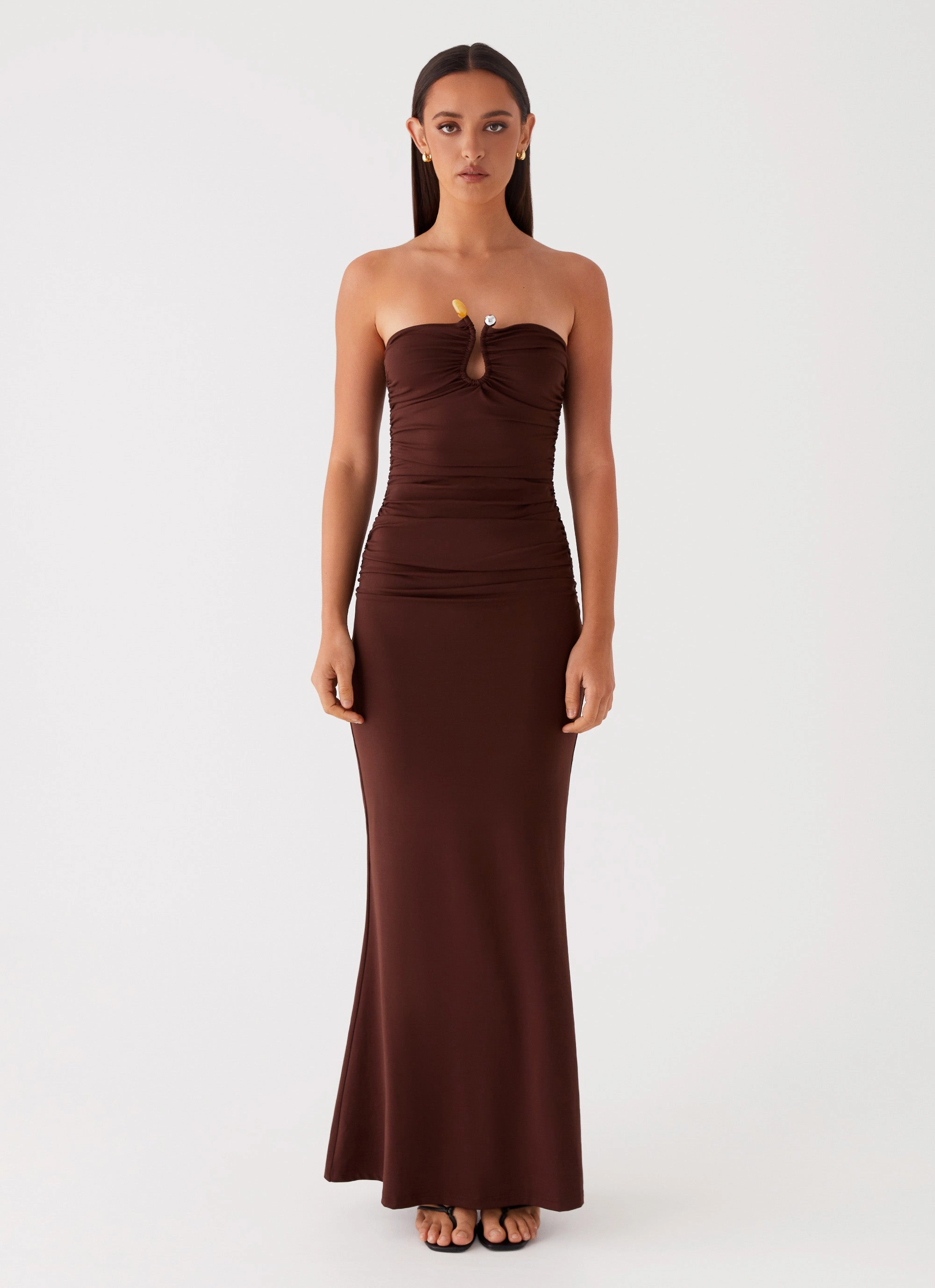 Back Glow Weekend Feel Rudy Maxi Dress - Brown