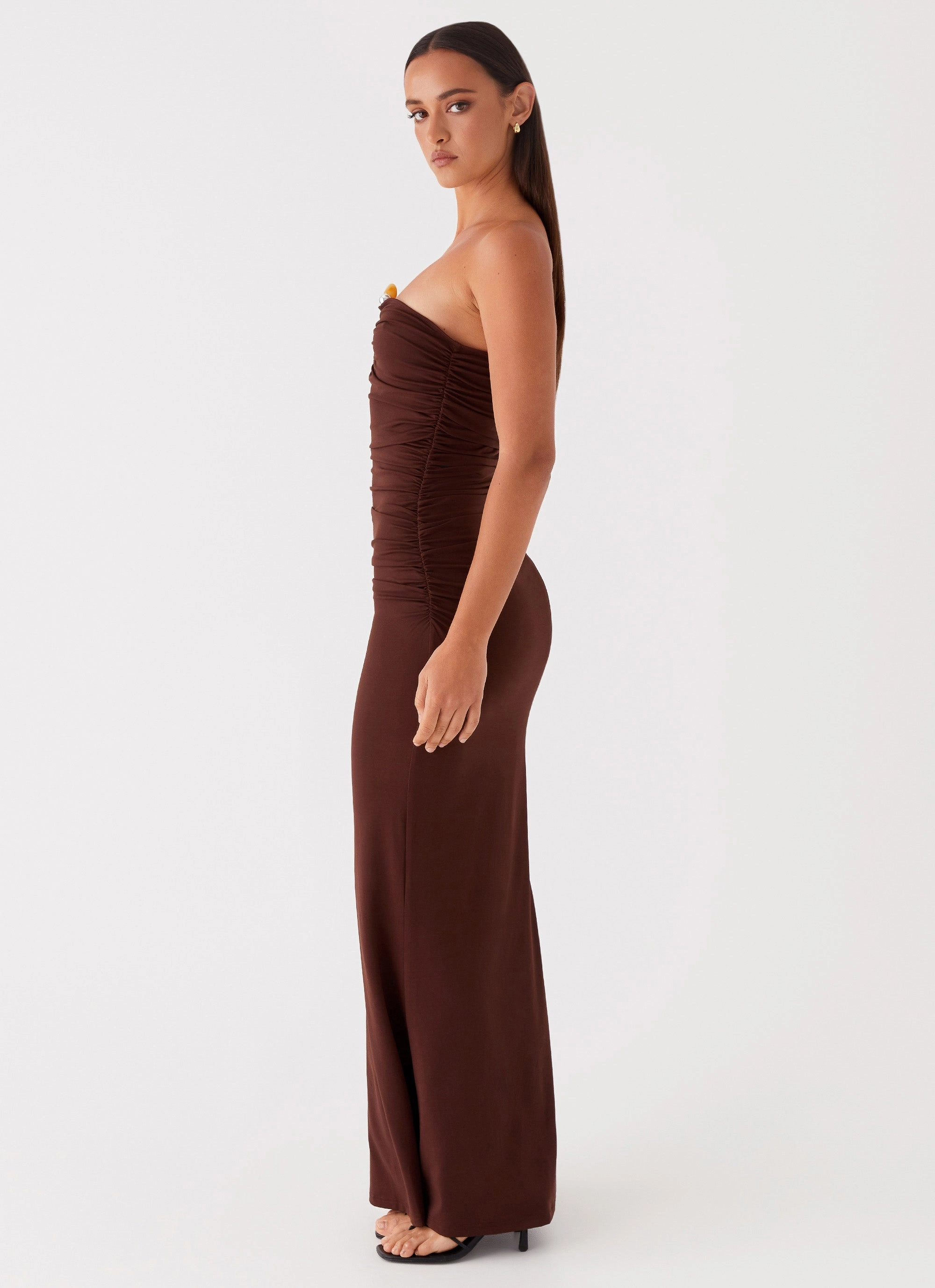 Rudy Maxi Dress - Brown Fresh Fit Understated Charm