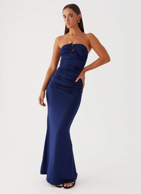 Sophisticated Comfort Summer Ease Rudy Maxi Dress - Navy