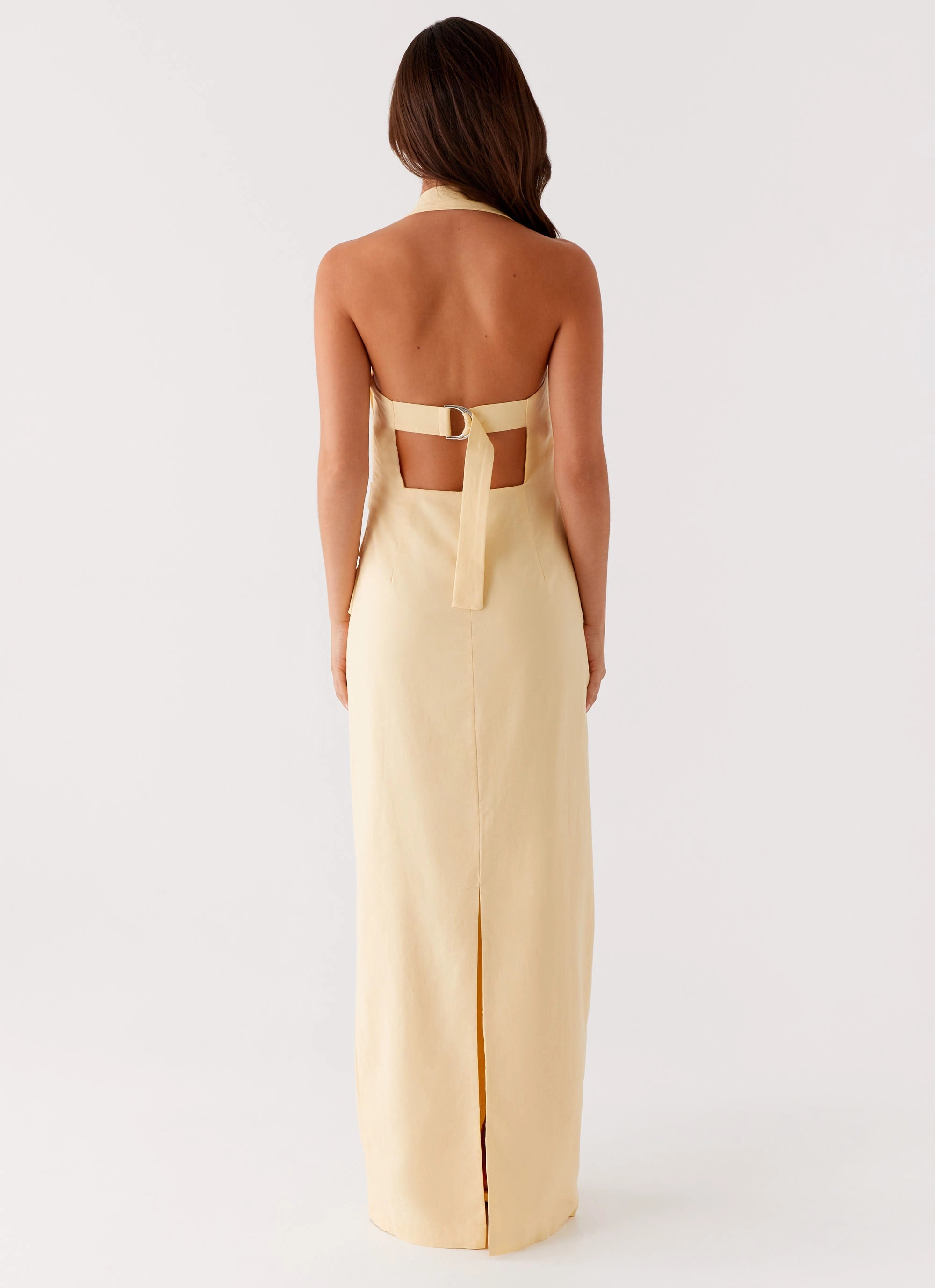 Rumour Has it Maxi Dress - Yellow Button-front