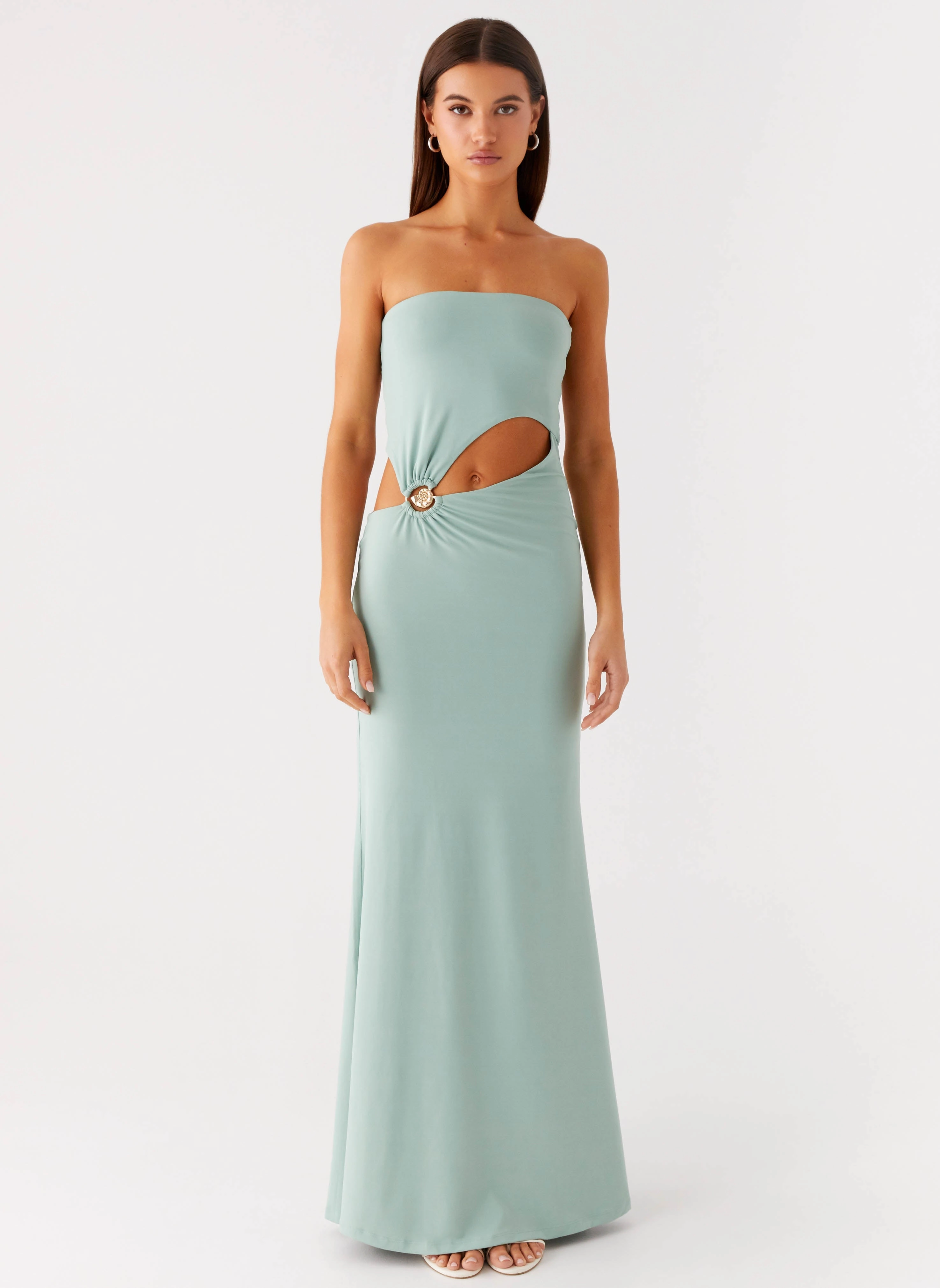 Laurella Maxi Dress - Sage Casual Wear Sleek Tone
