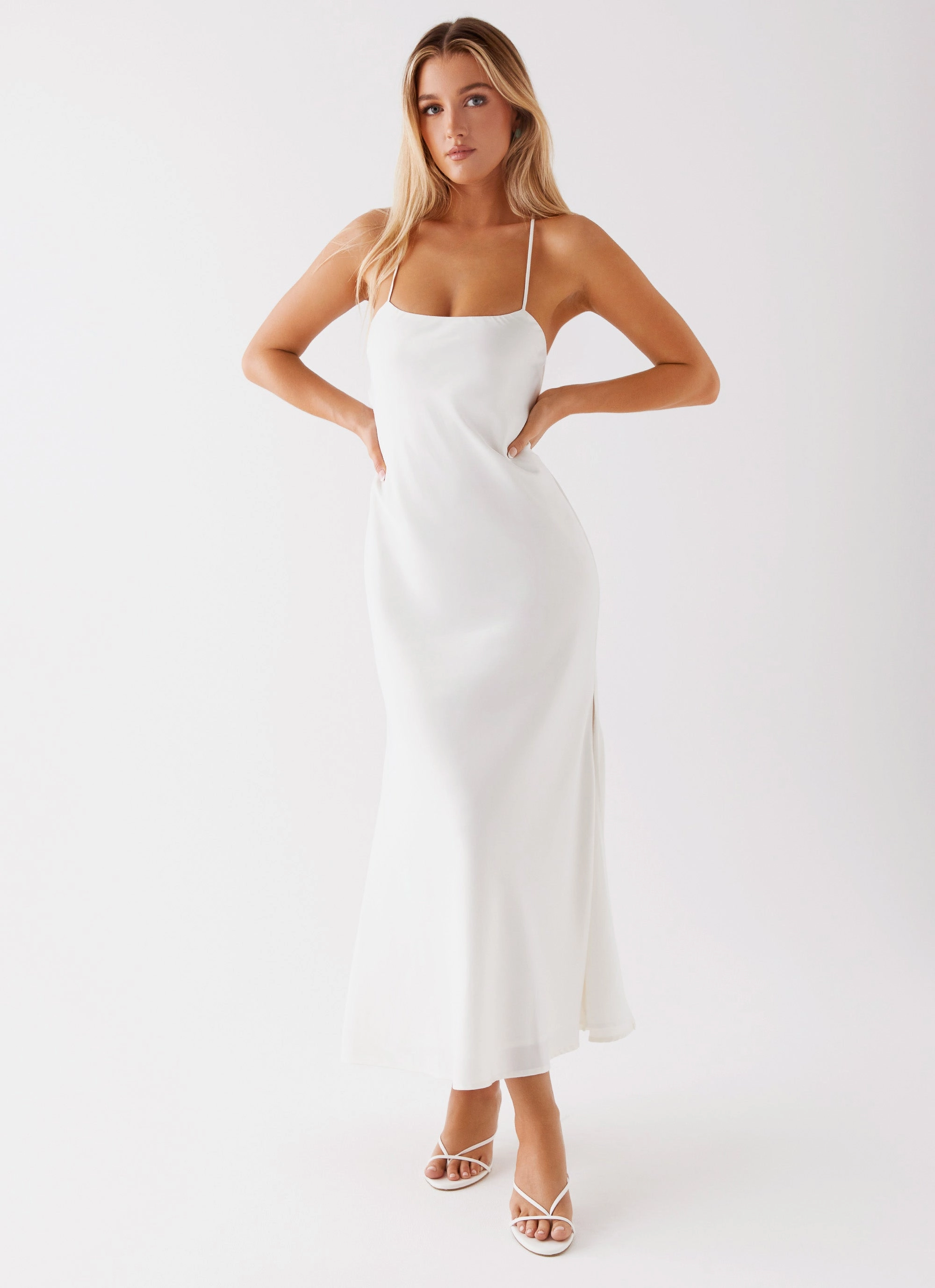 Runway Royalty Maxi Dress - White Durable-Fabric Seasonal Must-Have