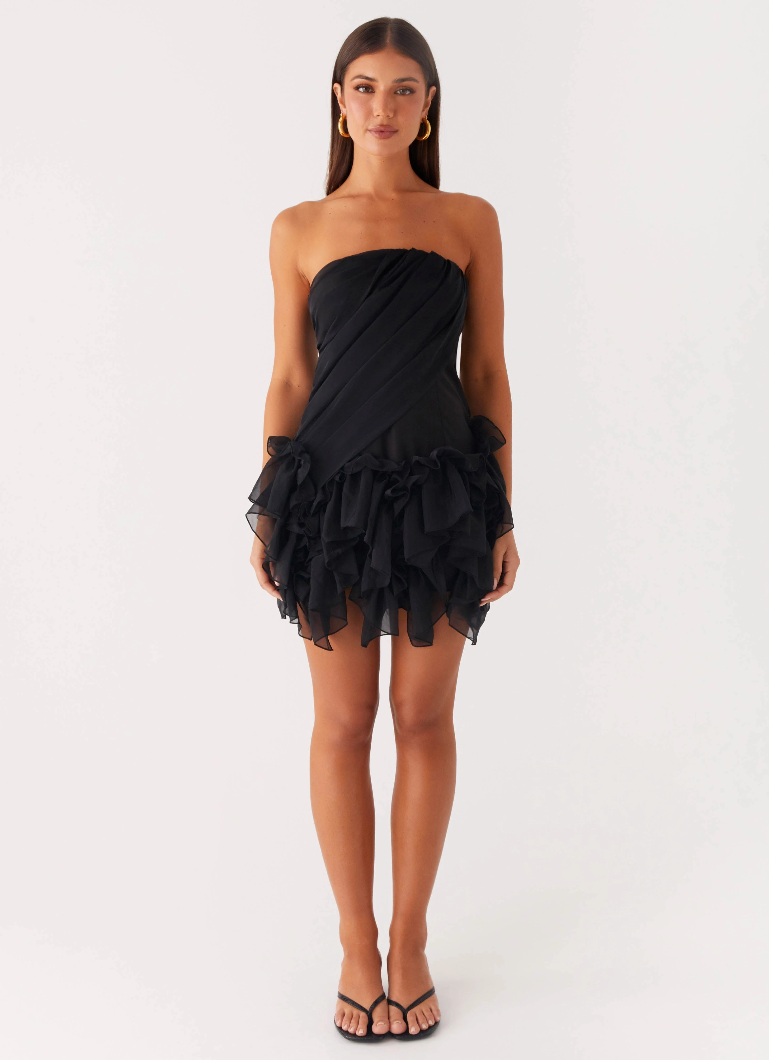 All Day Comfort Tear Resistant Material Arabian Nights Mini Dress - Black