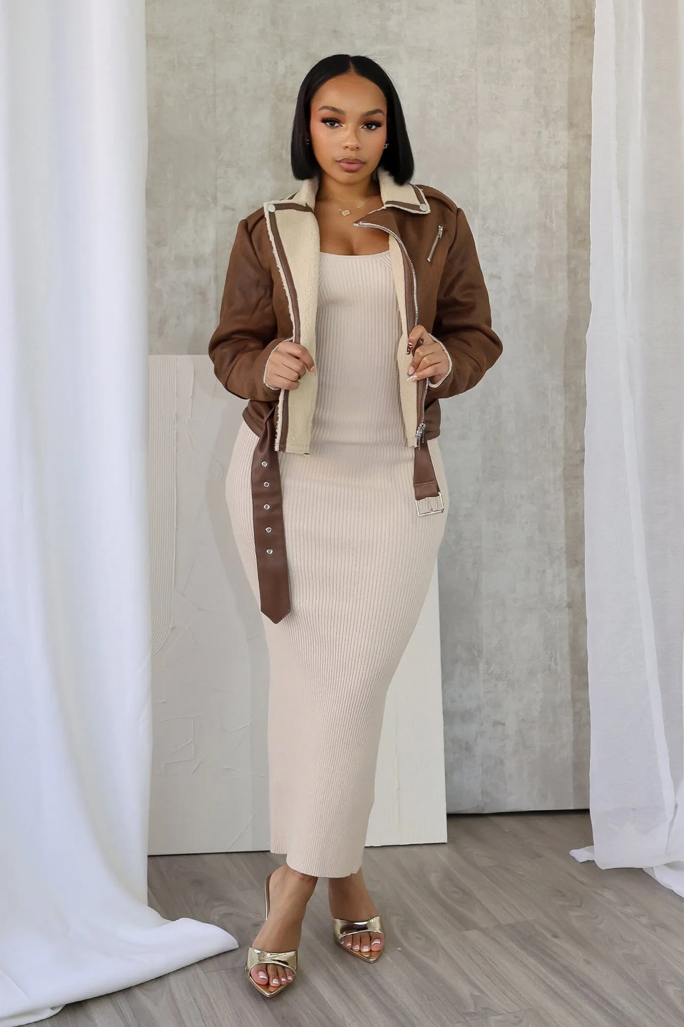 Sammie Faux Leather Mustang Jacket Breathable mesh