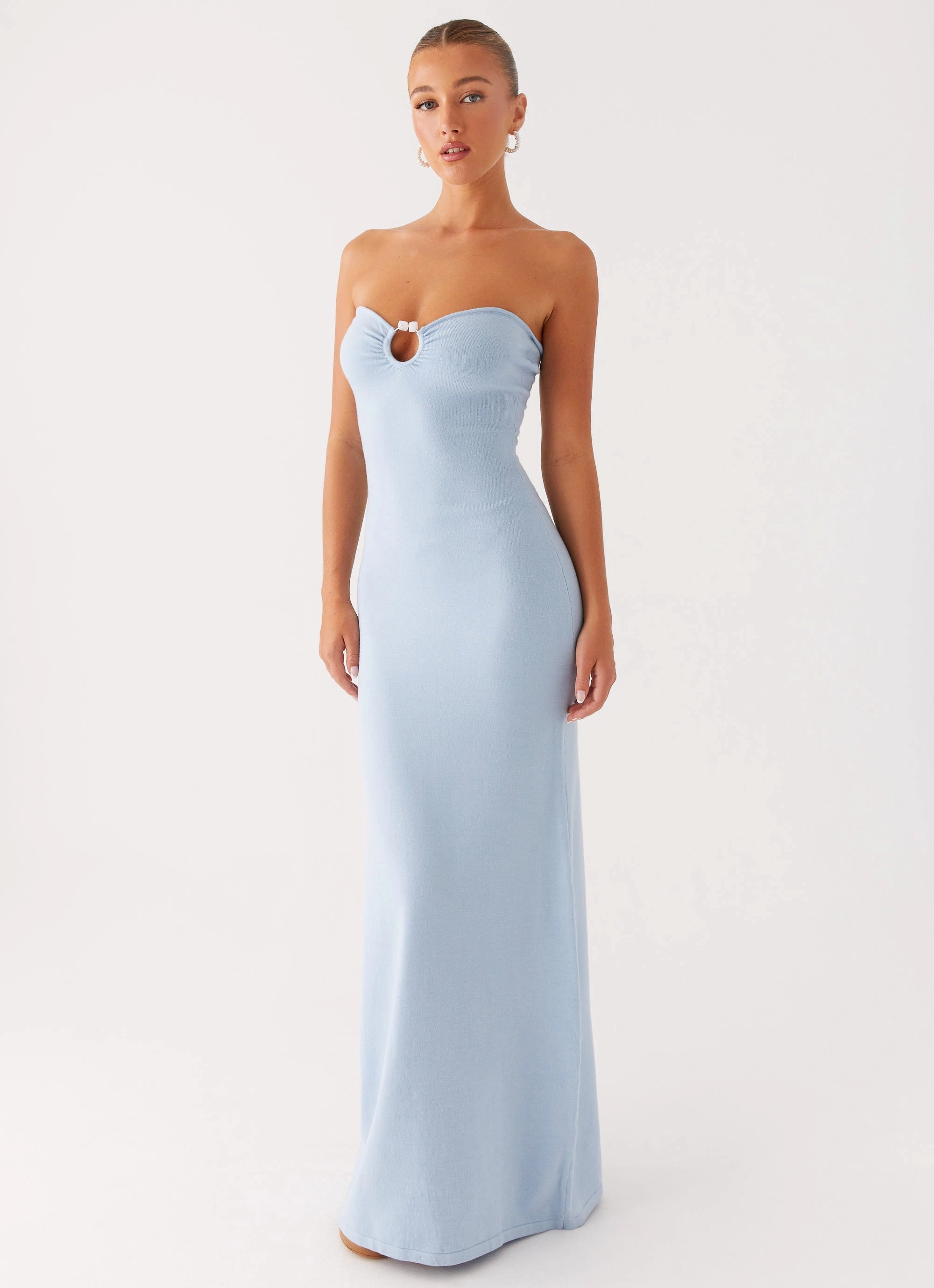 Samson Knit Maxi Dress - Blue Chill Edge