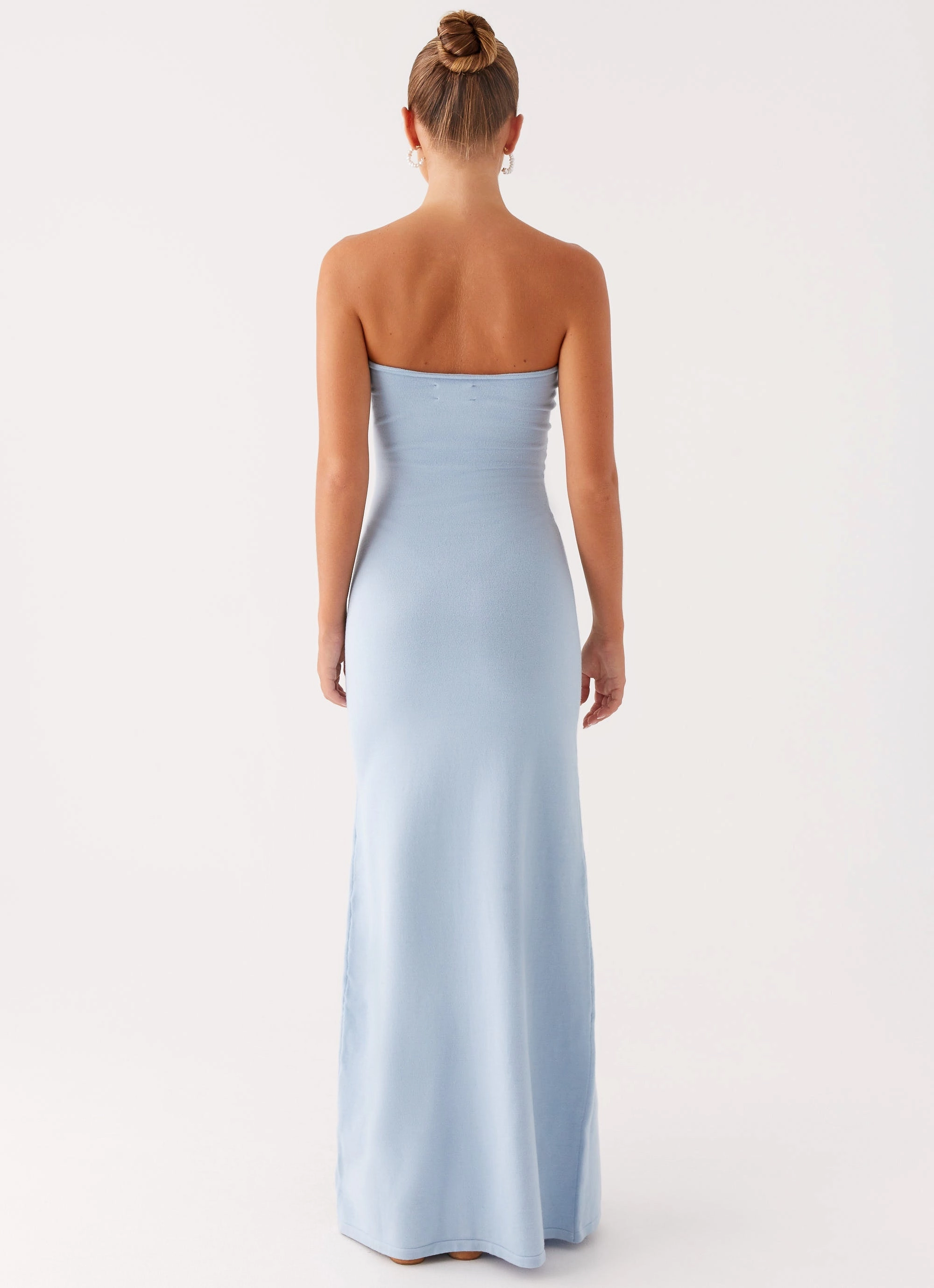Smile Glow Gentle Stitch Samson Knit Maxi Dress - Blue