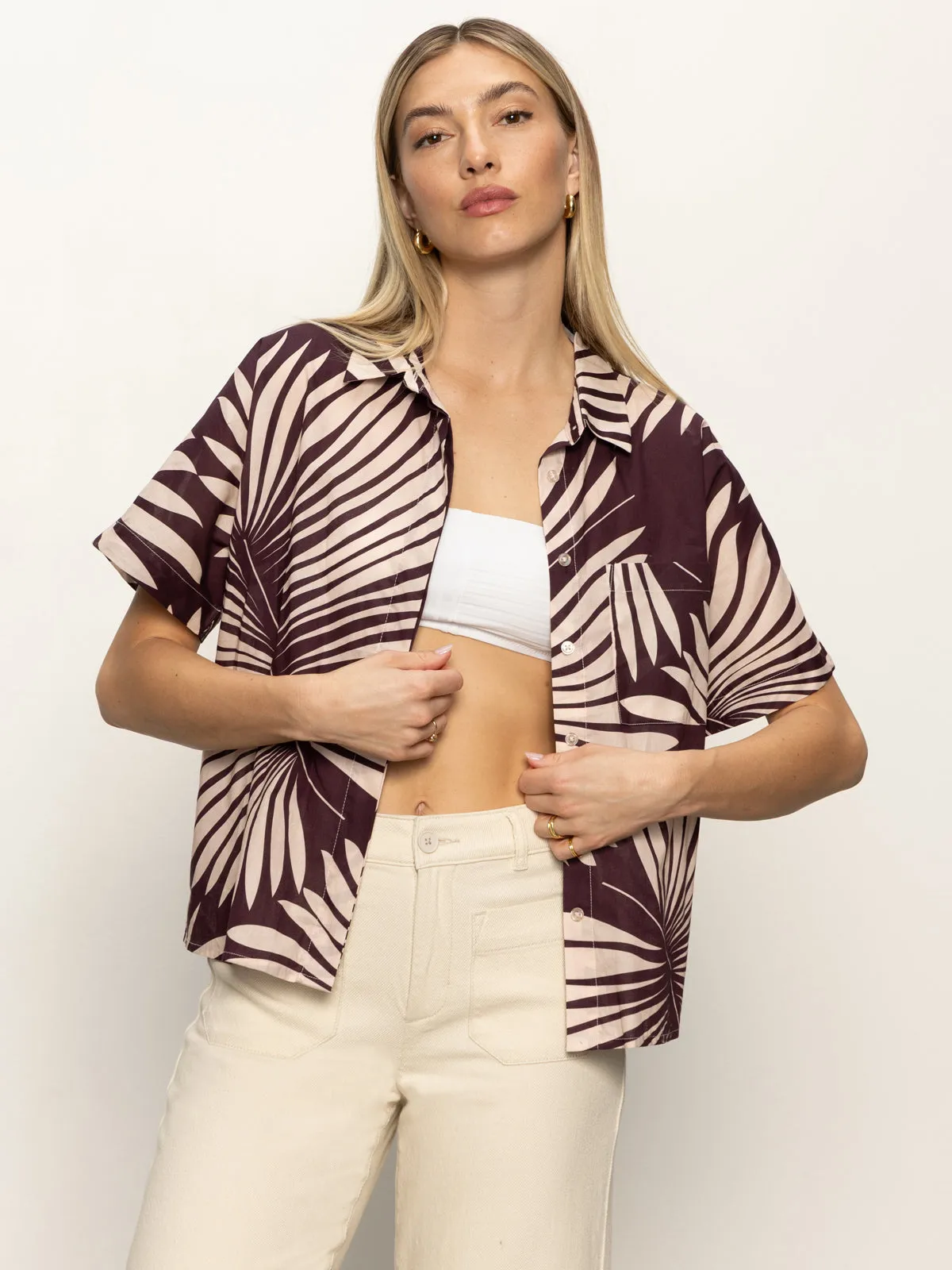 Sanc Souvenir Shirt Mesa Palm Modern Design UV Protection Enhanced