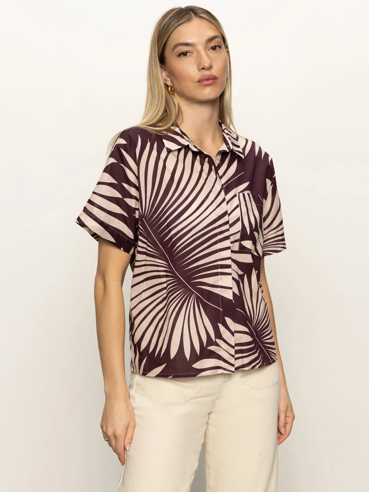 Reinforced Stitching Retro design Sanc Souvenir Shirt Mesa Palm