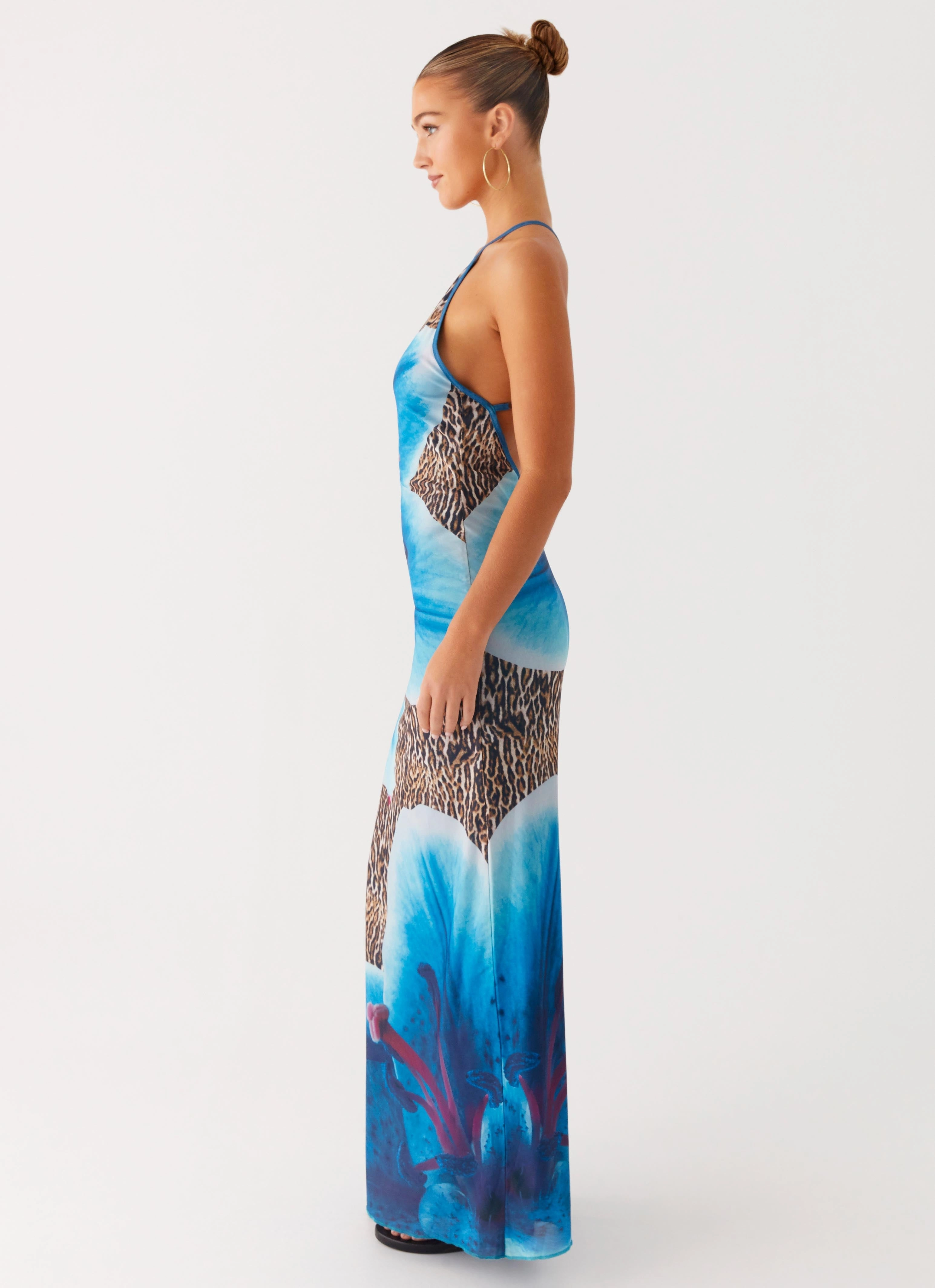 Classic Layers Sandy Siren Maxi Dress - Cheetah Floral