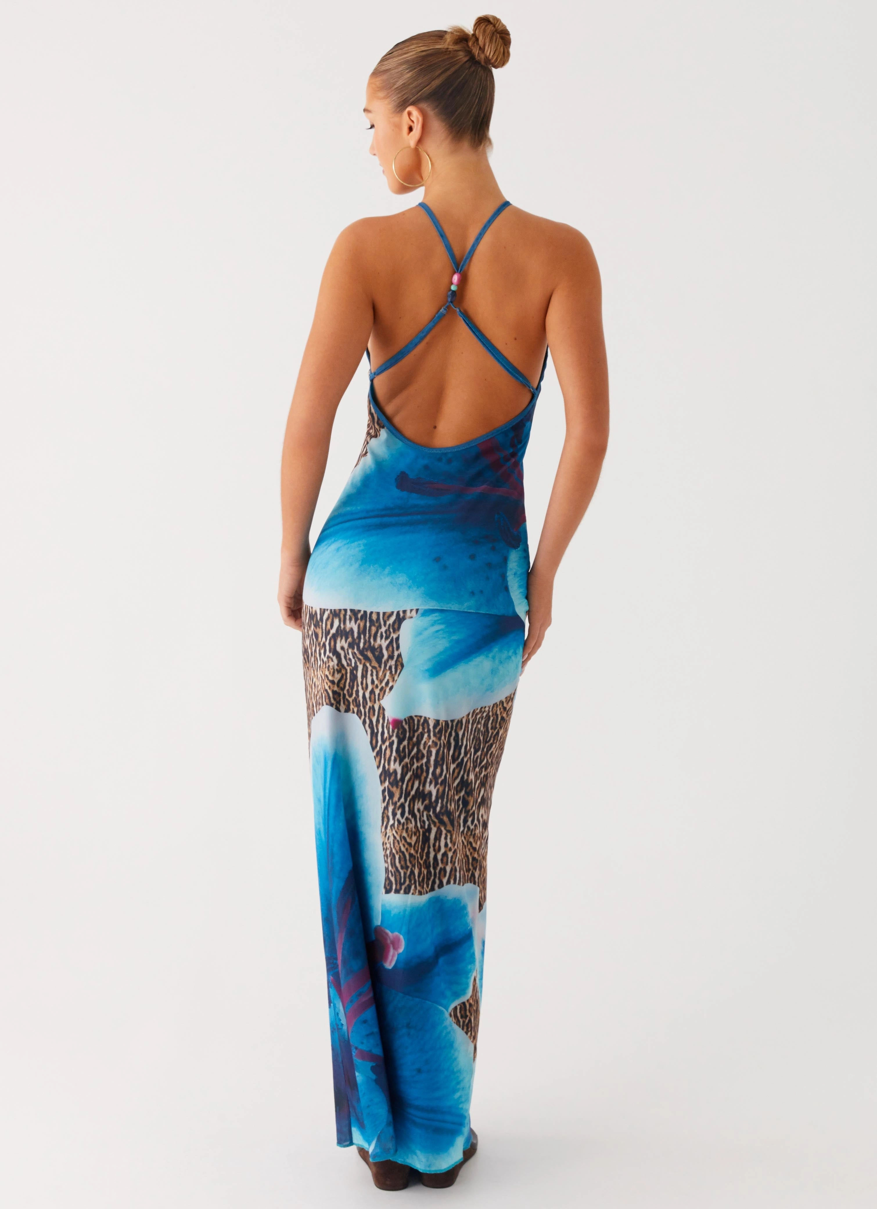 Smart And Comfortable Sandy Siren Maxi Dress - Cheetah Floral