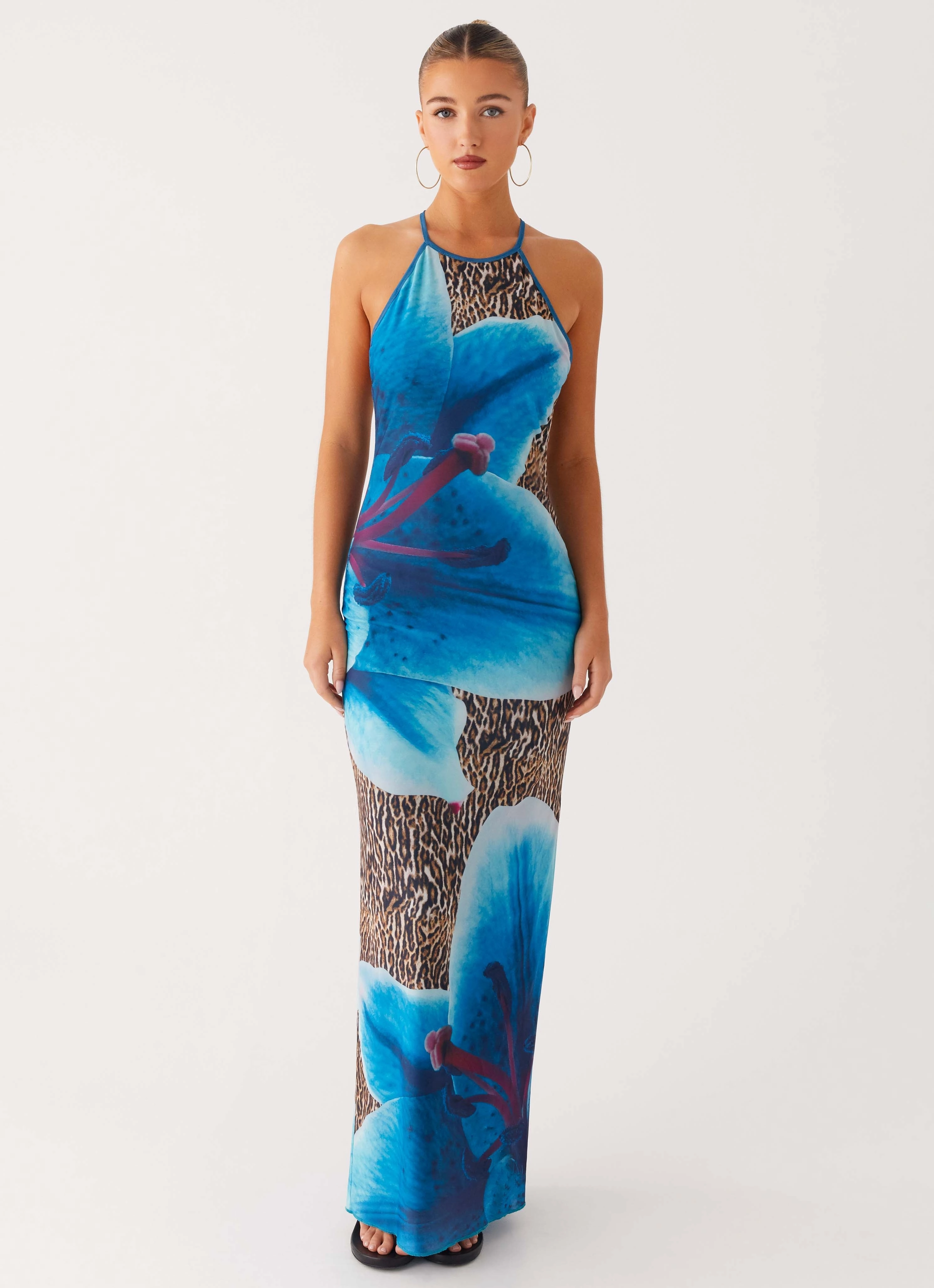 Sandy Siren Maxi Dress - Cheetah Floral Versatile Wear Relax Form