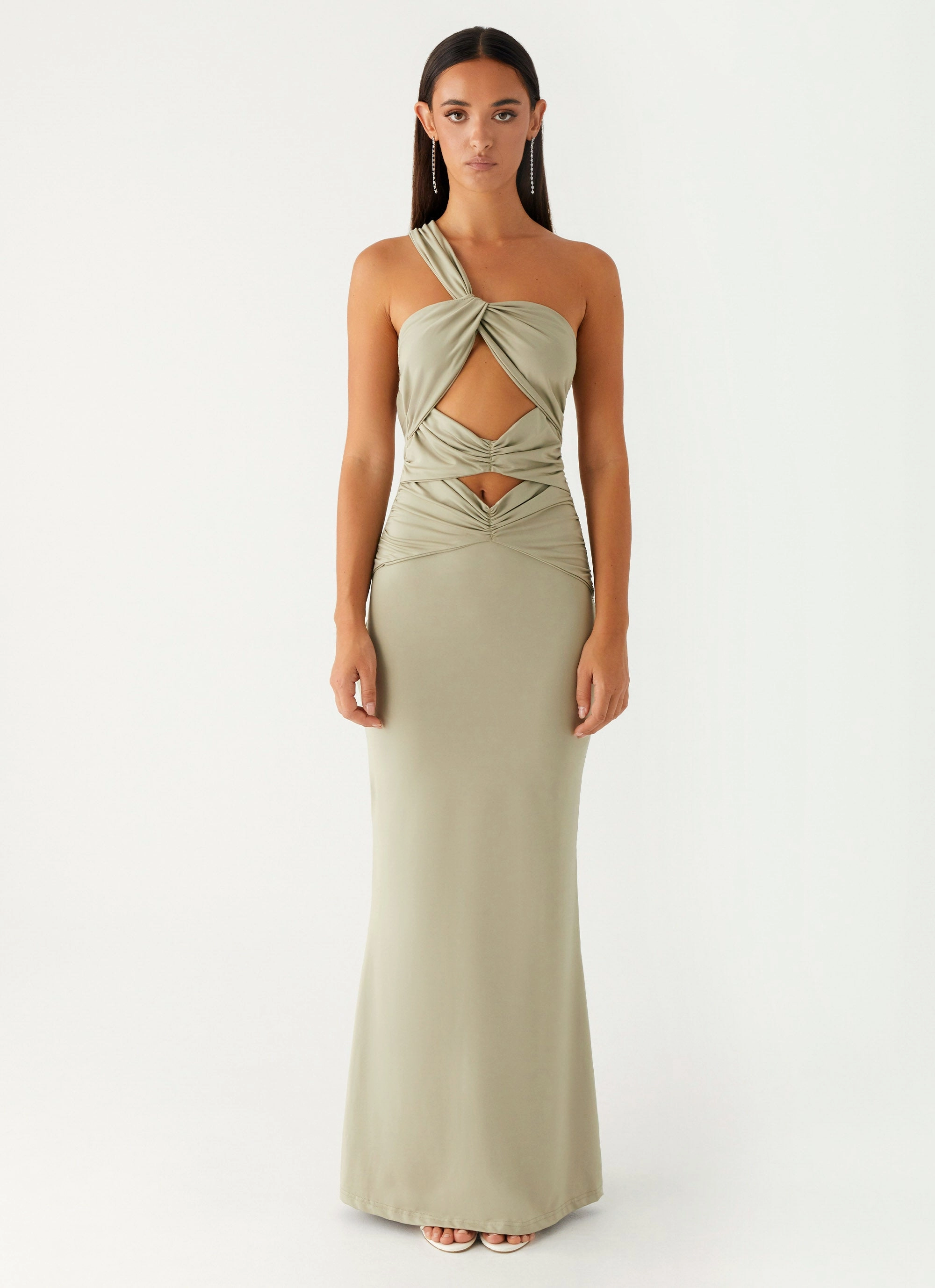Christie Maxi Dress - Sage Invisible-Zip
