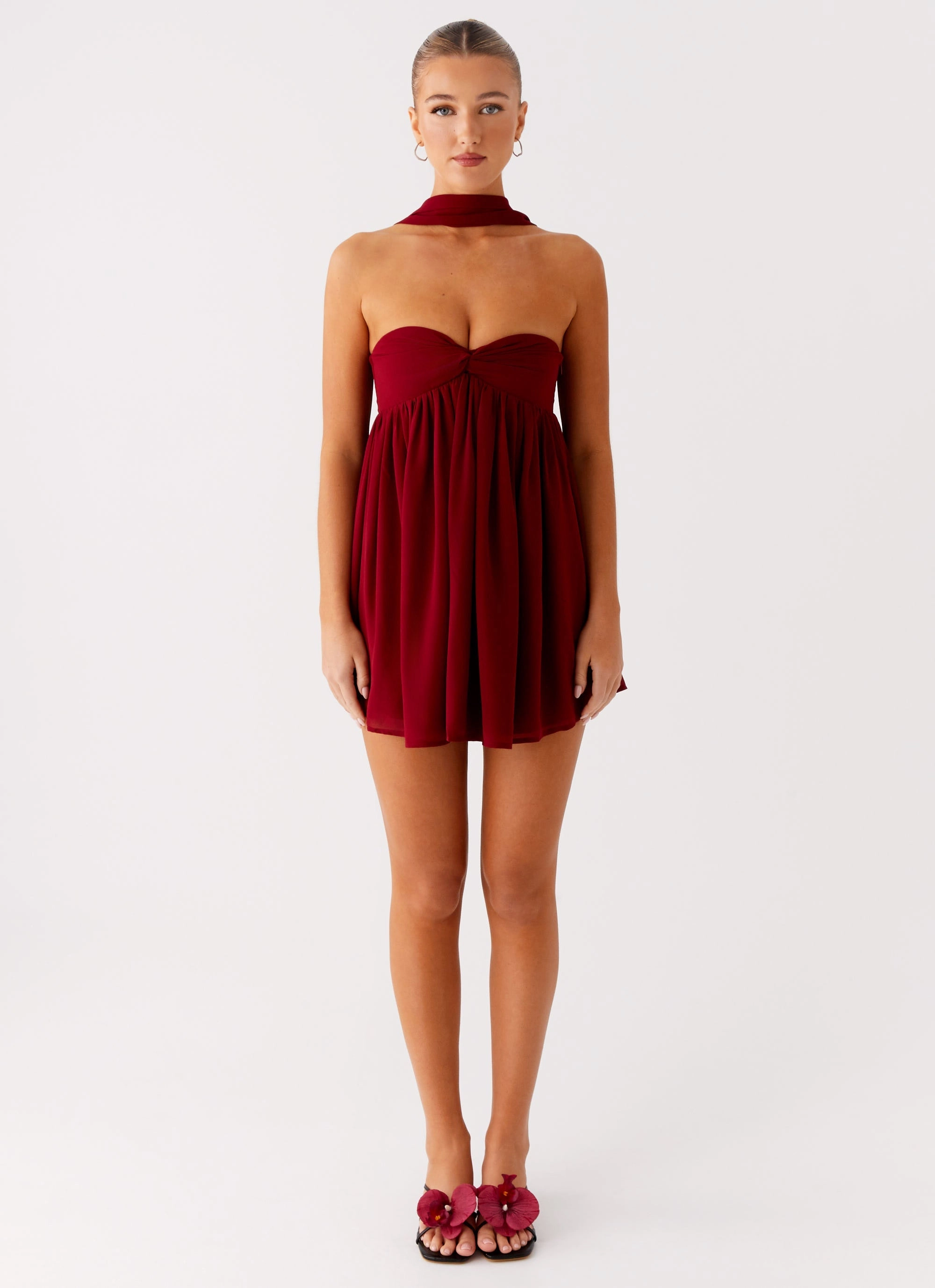 Daytime Look Saturn Mini Dress - Maroon