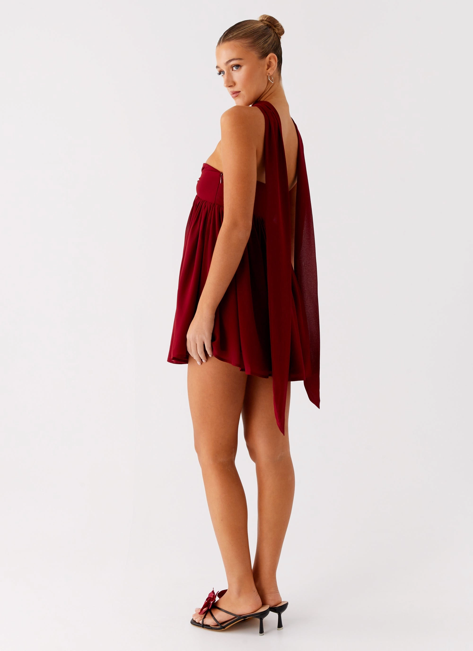 Saturn Mini Dress - Maroon Mood Outfit