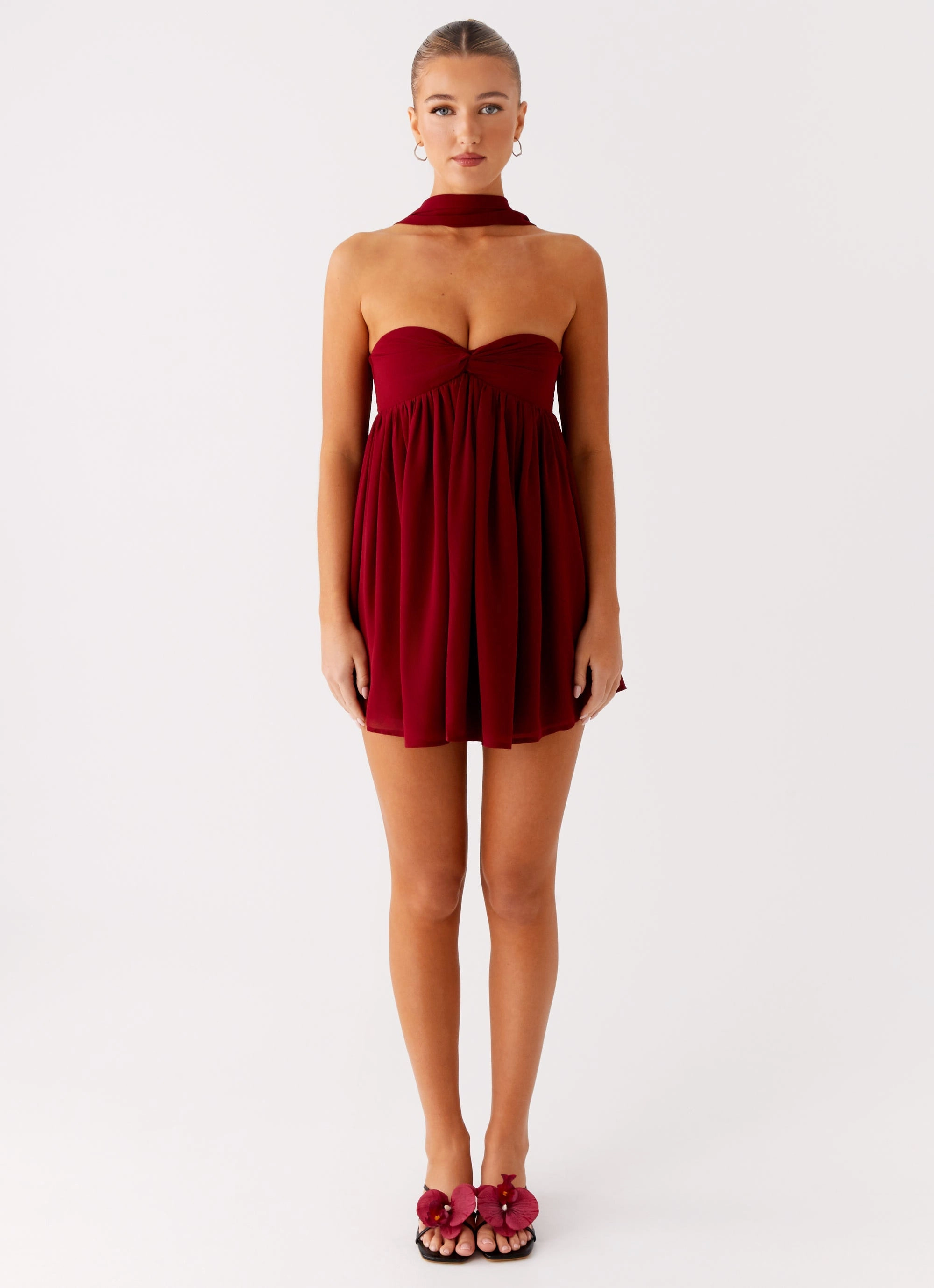 knee-length Saturn Mini Dress - Maroon