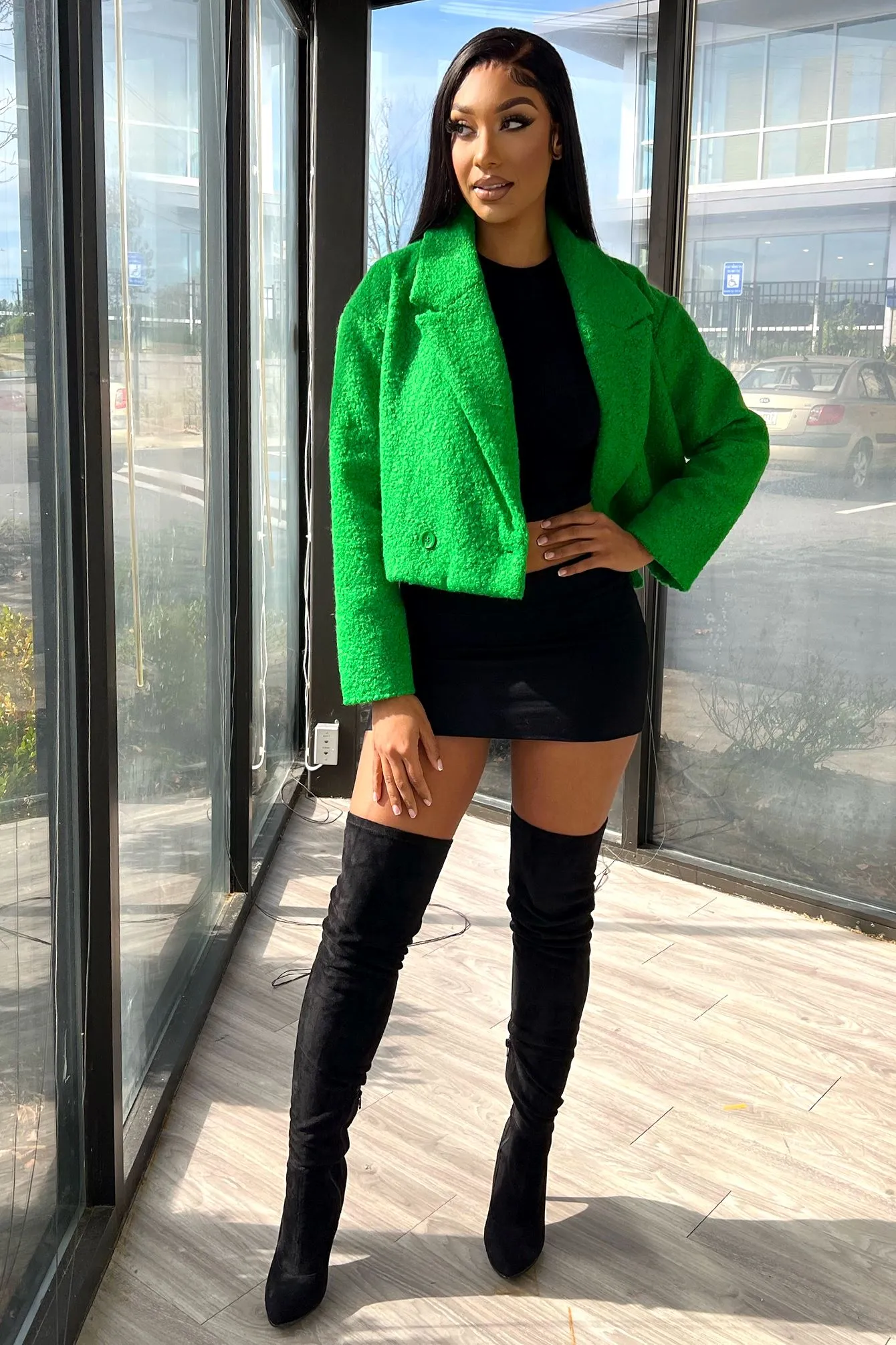 Practical Choice Mousse Charlee Sherpa Cropped Jacket