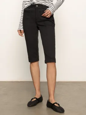 Compact Storage Sculpted Decks High Rise Capri Pant Black
