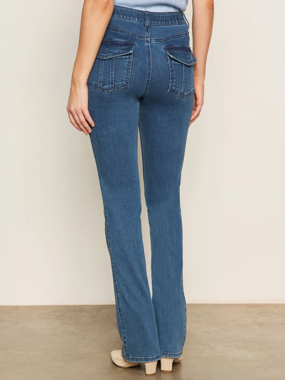 Ultra Soft Texture Sculpted Hayden Bootcut Standard Rise Denim Pant Lucky Streak