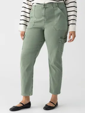 Sculpted Hayden Cargo Standard Rise Pant Dark Spruce Extended Sizing Flexible Knee Articulation