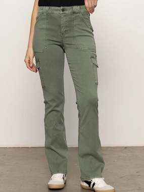 Sculpted Hayden Bootcut Pant Dark Spruce Contrast Stitch Accent LightweightFabric