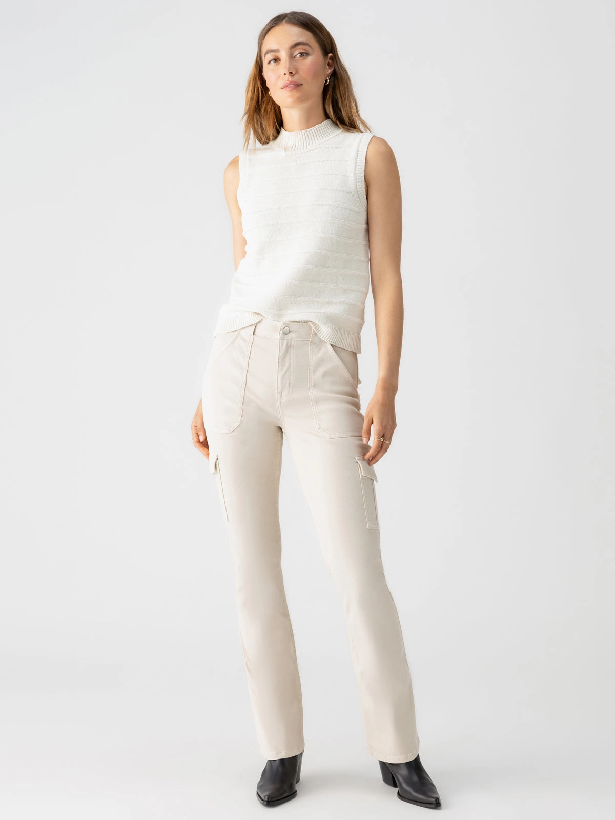 Sculpted Hayden Bootcut Standard Rise Pant Toasted Almond LoopwheelFabric