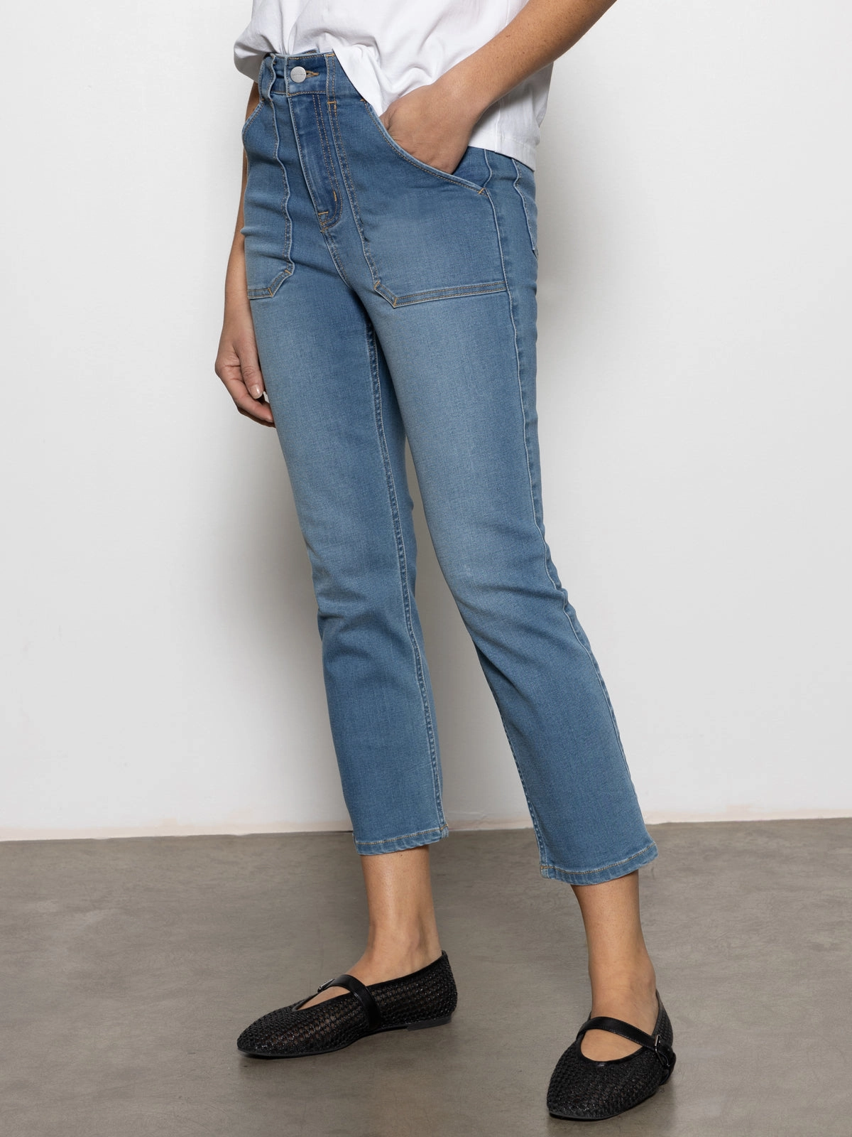 Sculpted Hayden Standard Rise Straight Crop Pants Best In Show SeamlessSidePanels