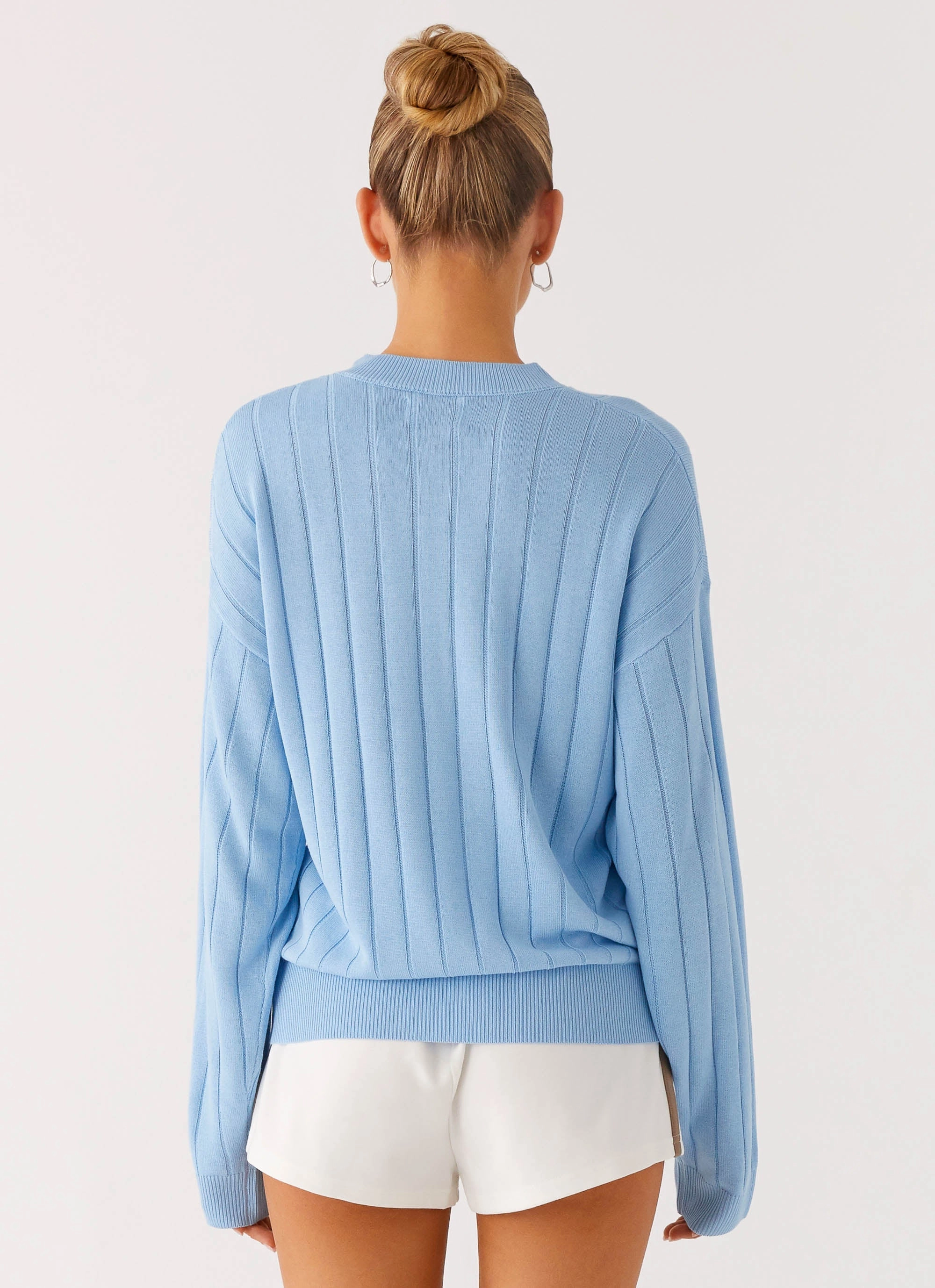 Leo Oversized Cardigan - Sky Blue Cozy Wear