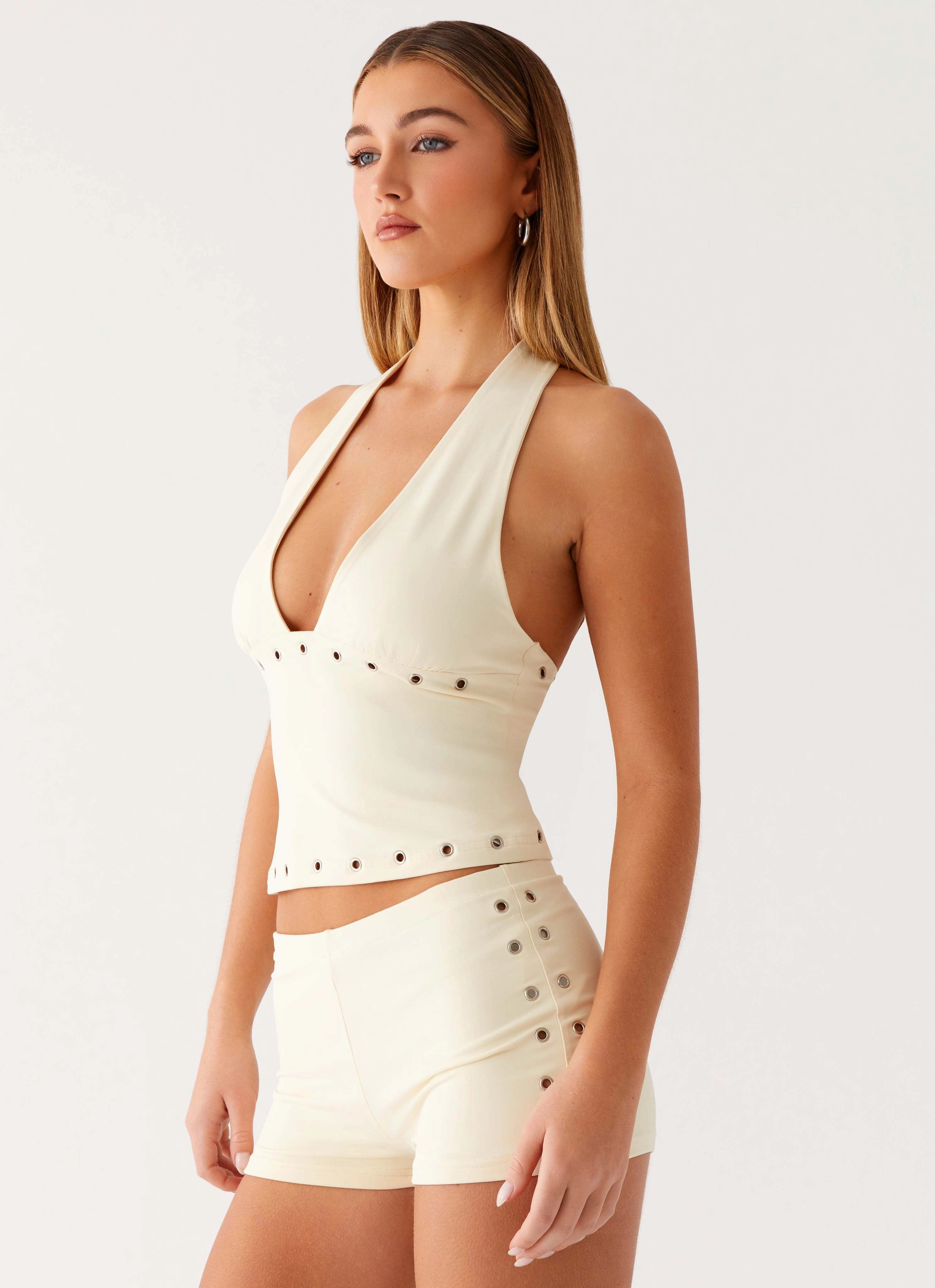 Roxy Mini Shorts - Muted Yellow Casual Comfort Wear