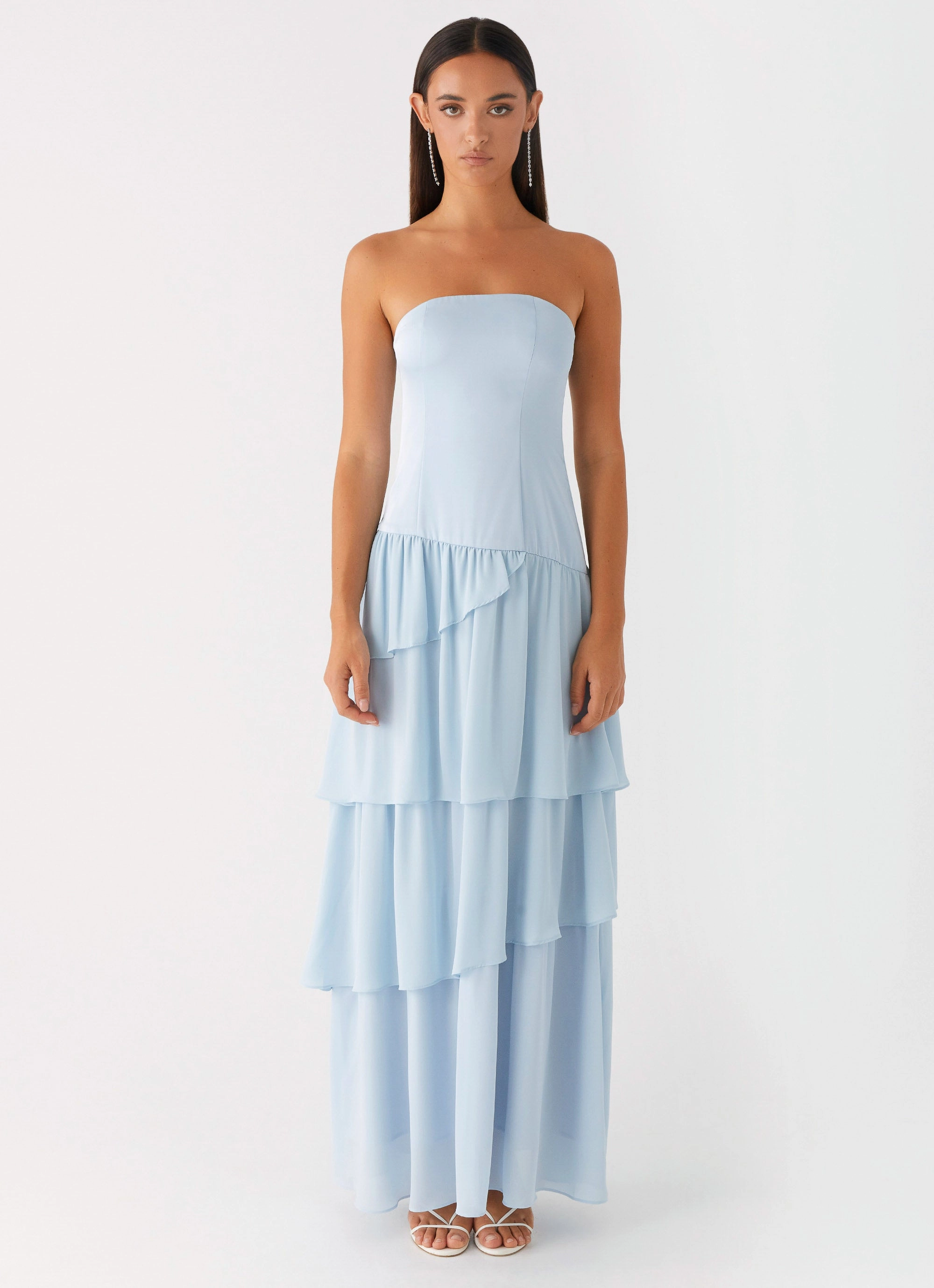 relaxed shape Our Story Maxi Dress - Pastel Blue