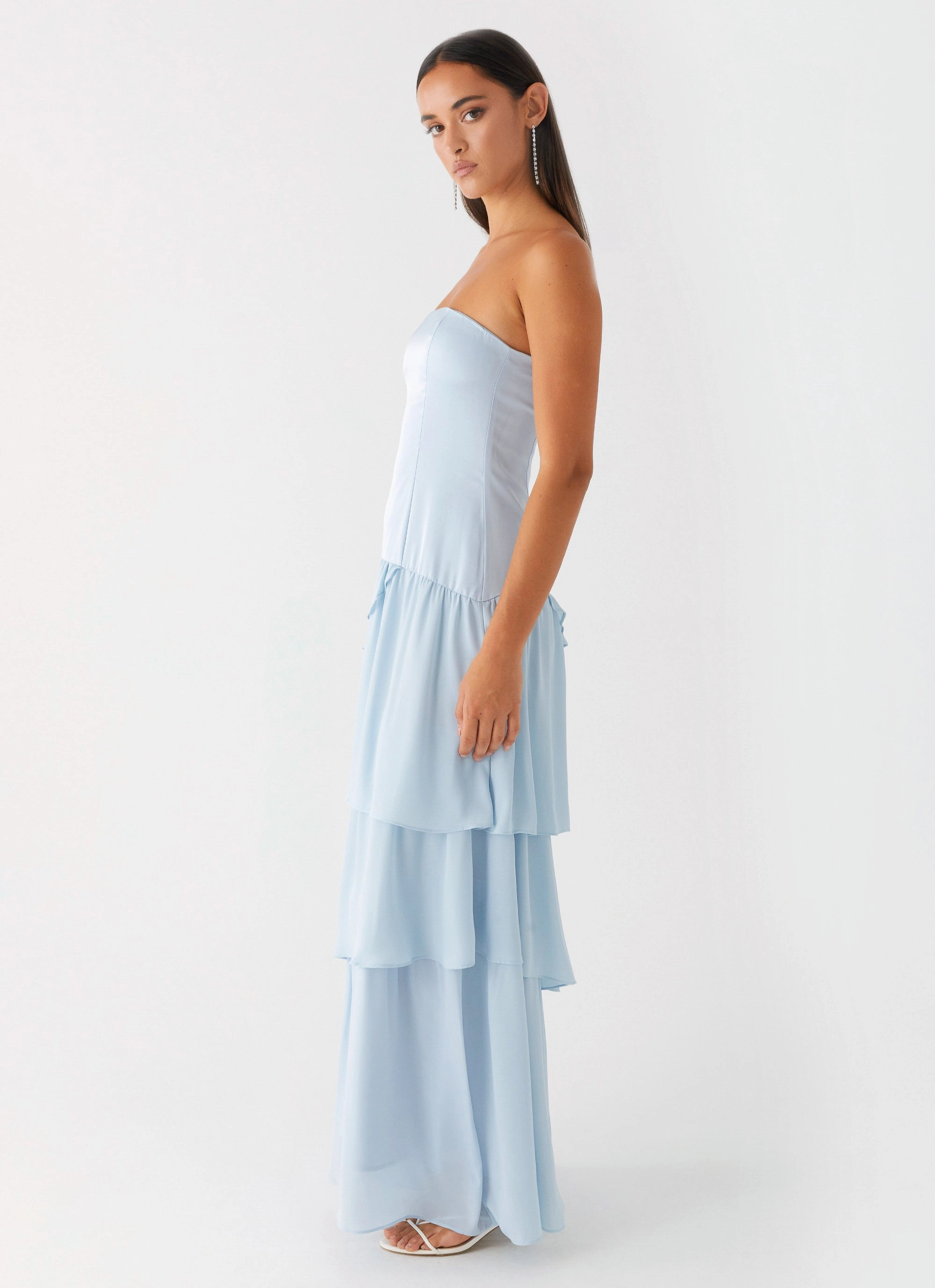 Romantic Style Quick Outfit Our Story Maxi Dress - Pastel Blue